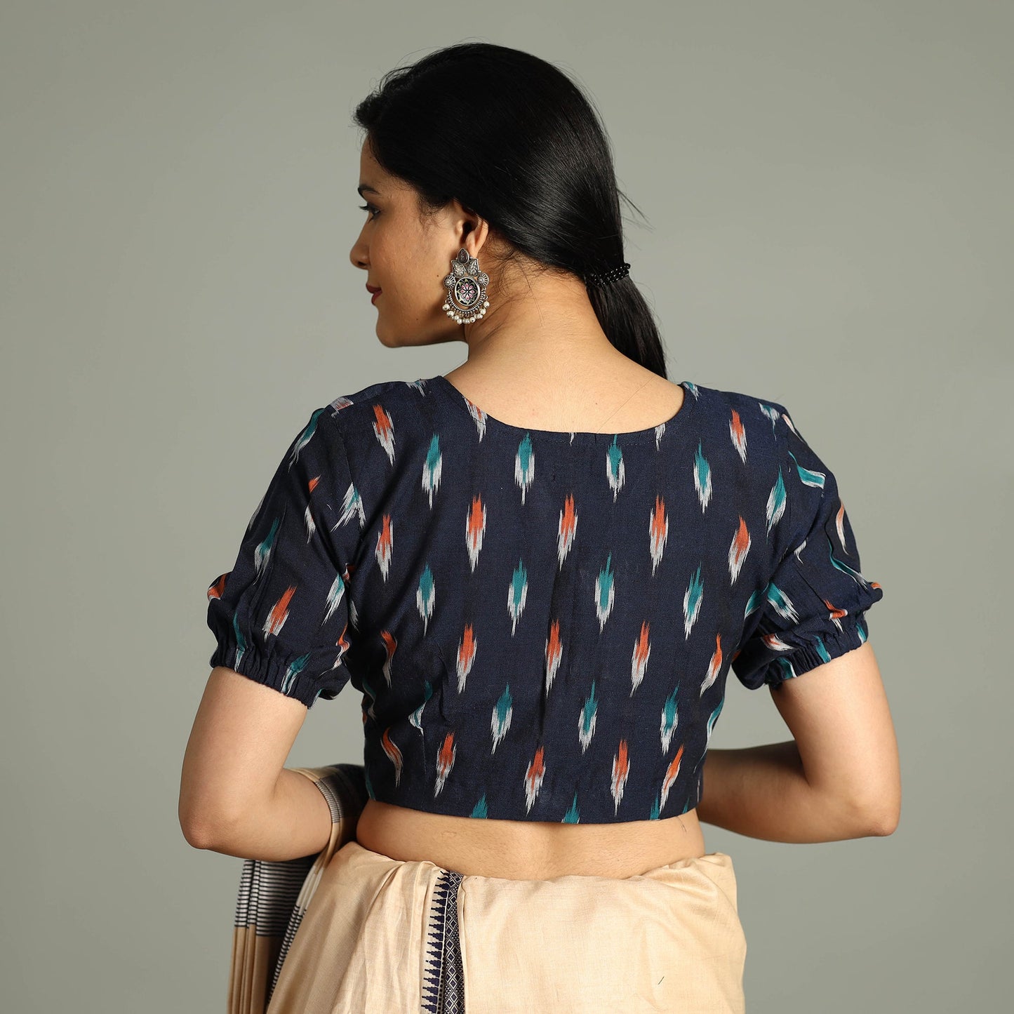 pochampally ikat stitched blouse