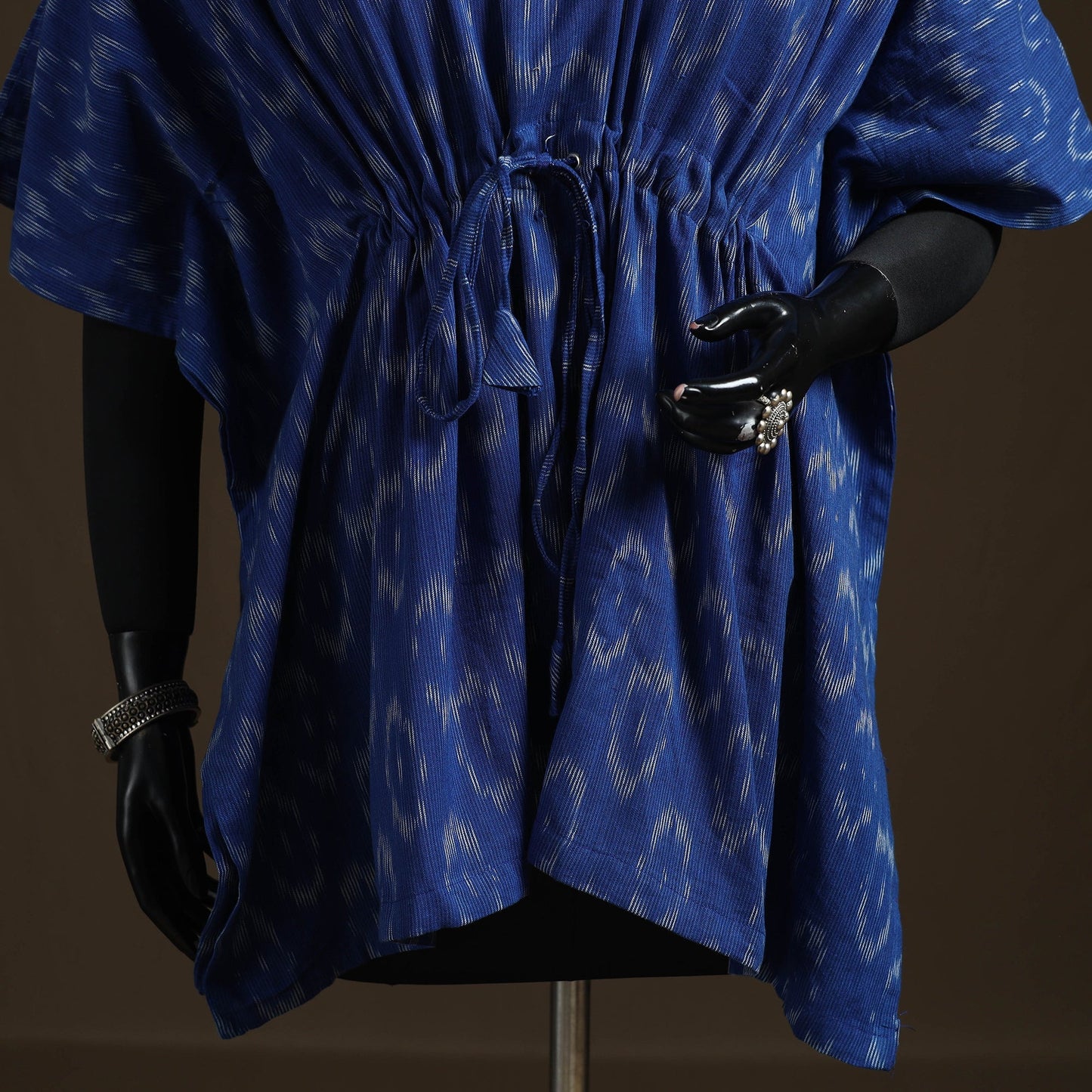 Pochampally ikat gota work cotton kaftan (short) 26