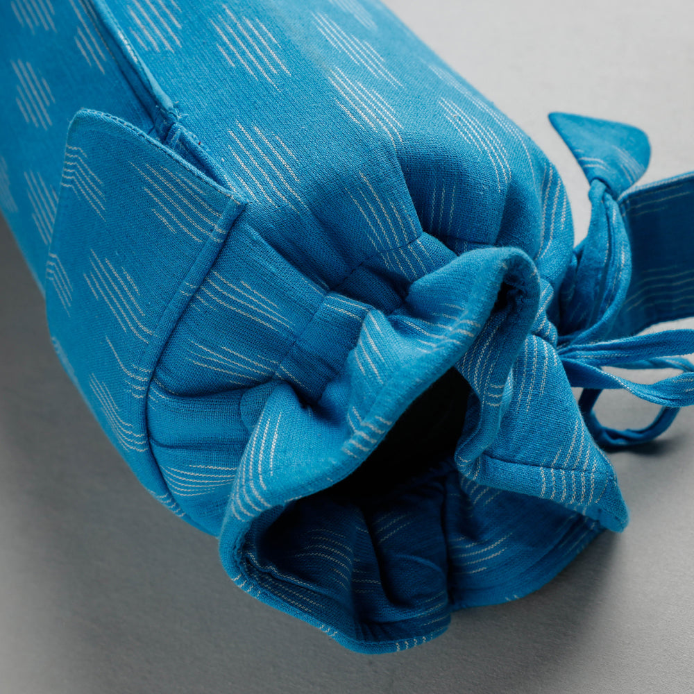 Blue Pochampally Ikat Cotton Yoga Mat Bag