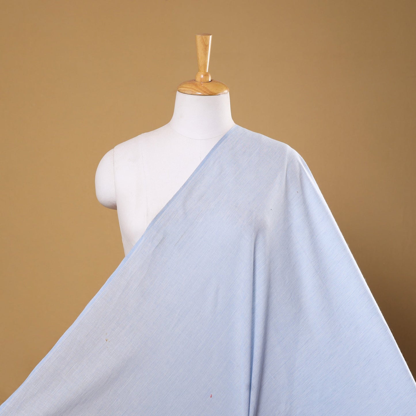 Blue Prewashed Cotton Jacquard Fabric