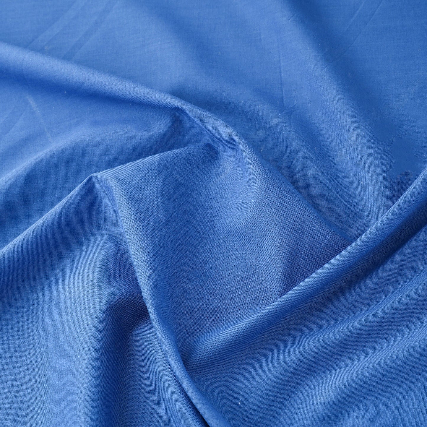 Blue Prewashed Plain Cotton Fabric