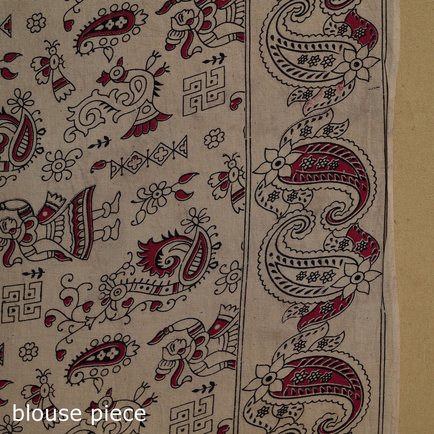 Printed cotton kalamkari saree 26 - handcrafted