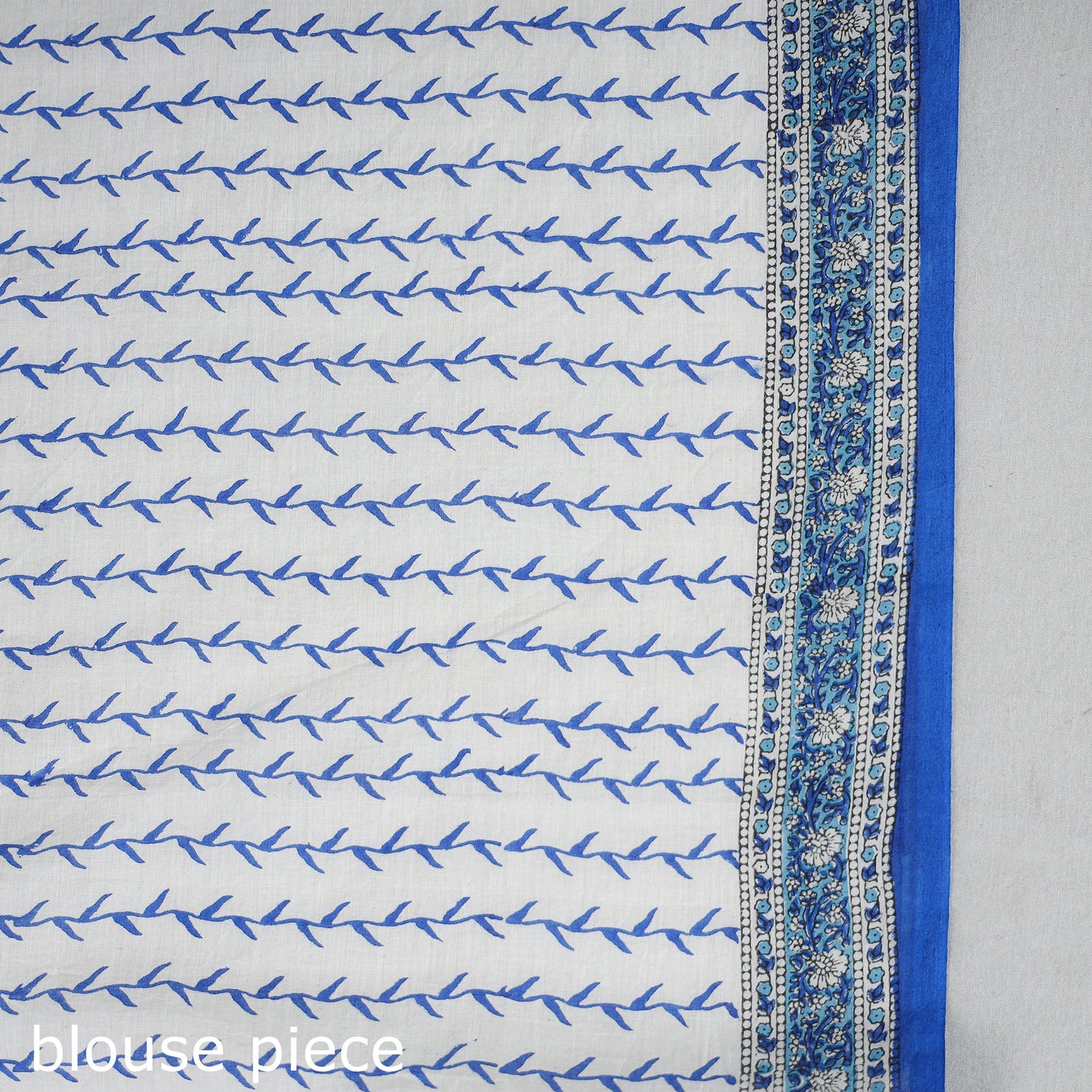 Buy Block Printed Mul Cotton Sanganeri Saree