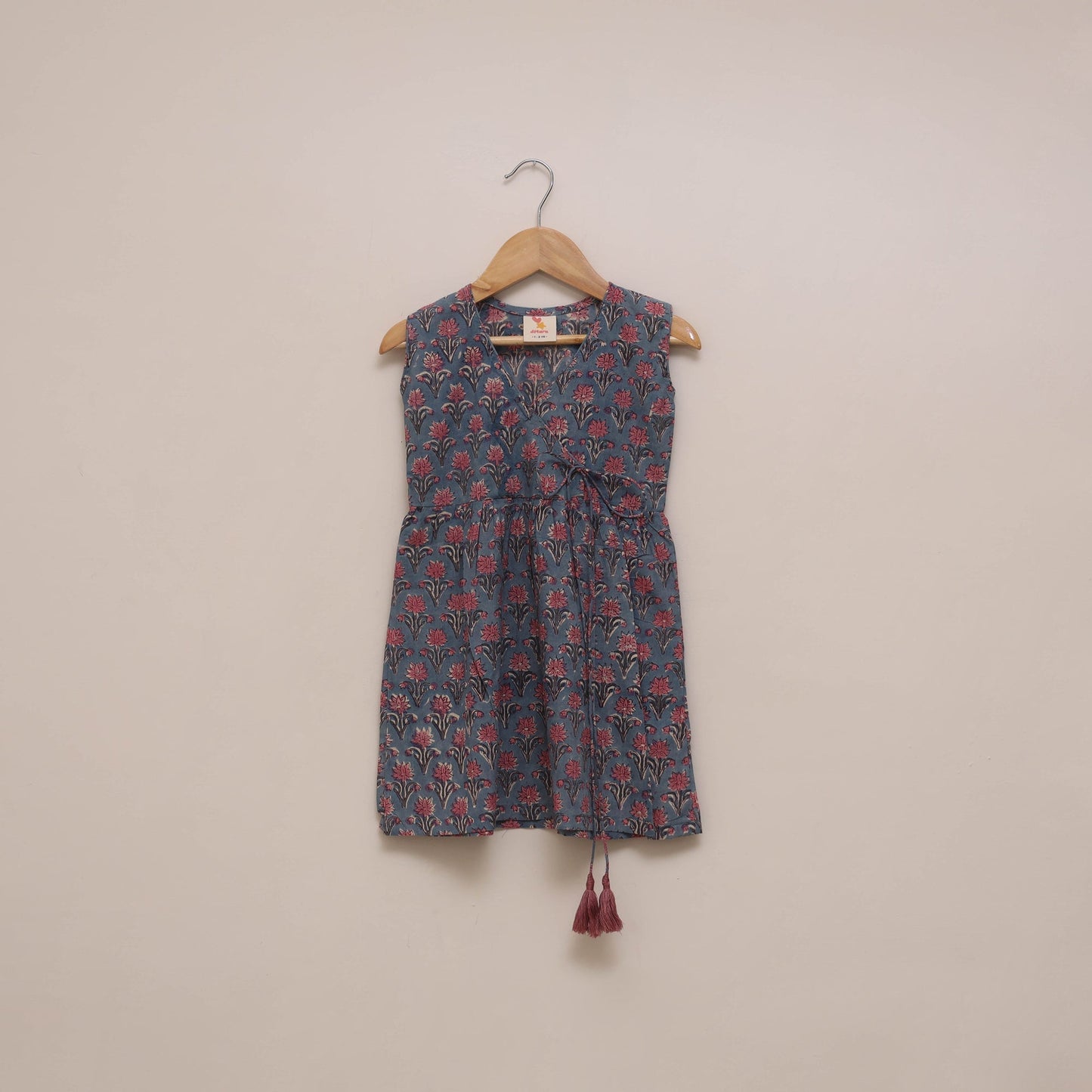 Pure cotton baby girls sanganeri angrakha dress (1-2 years)
