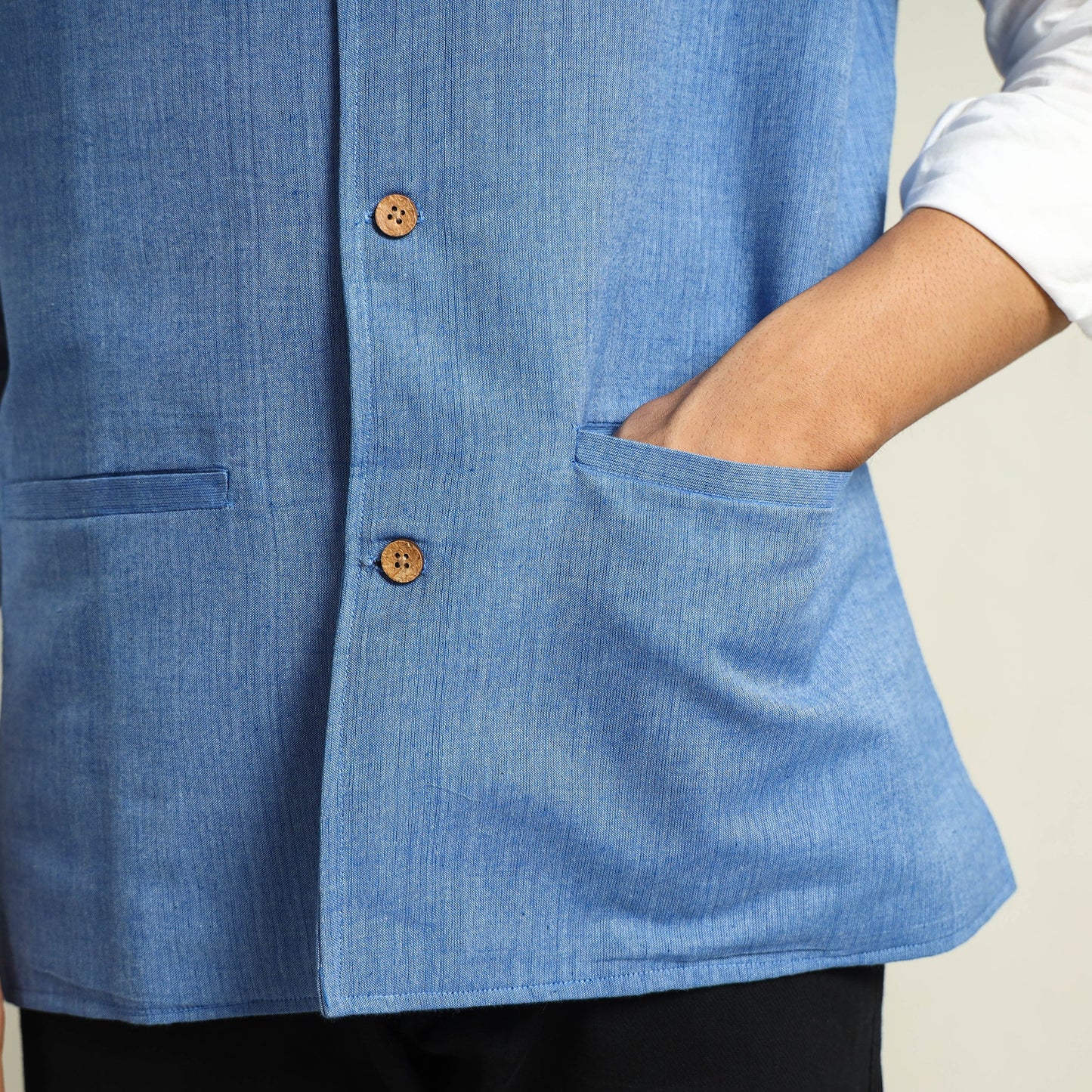 Buy Pure Cotton Handloom Men Nehru Jacket 06 Online at iTokri.com