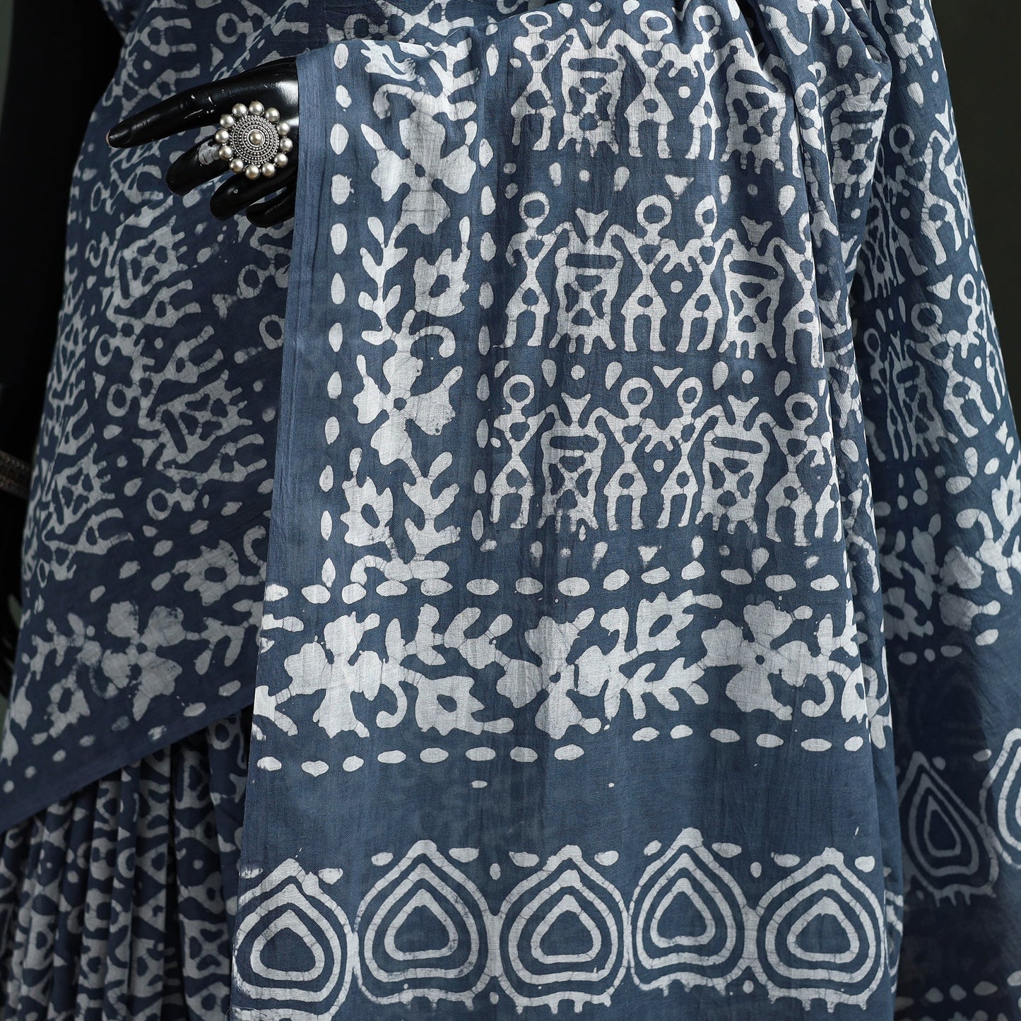 Pure mul cotton hand block batik print saree 29