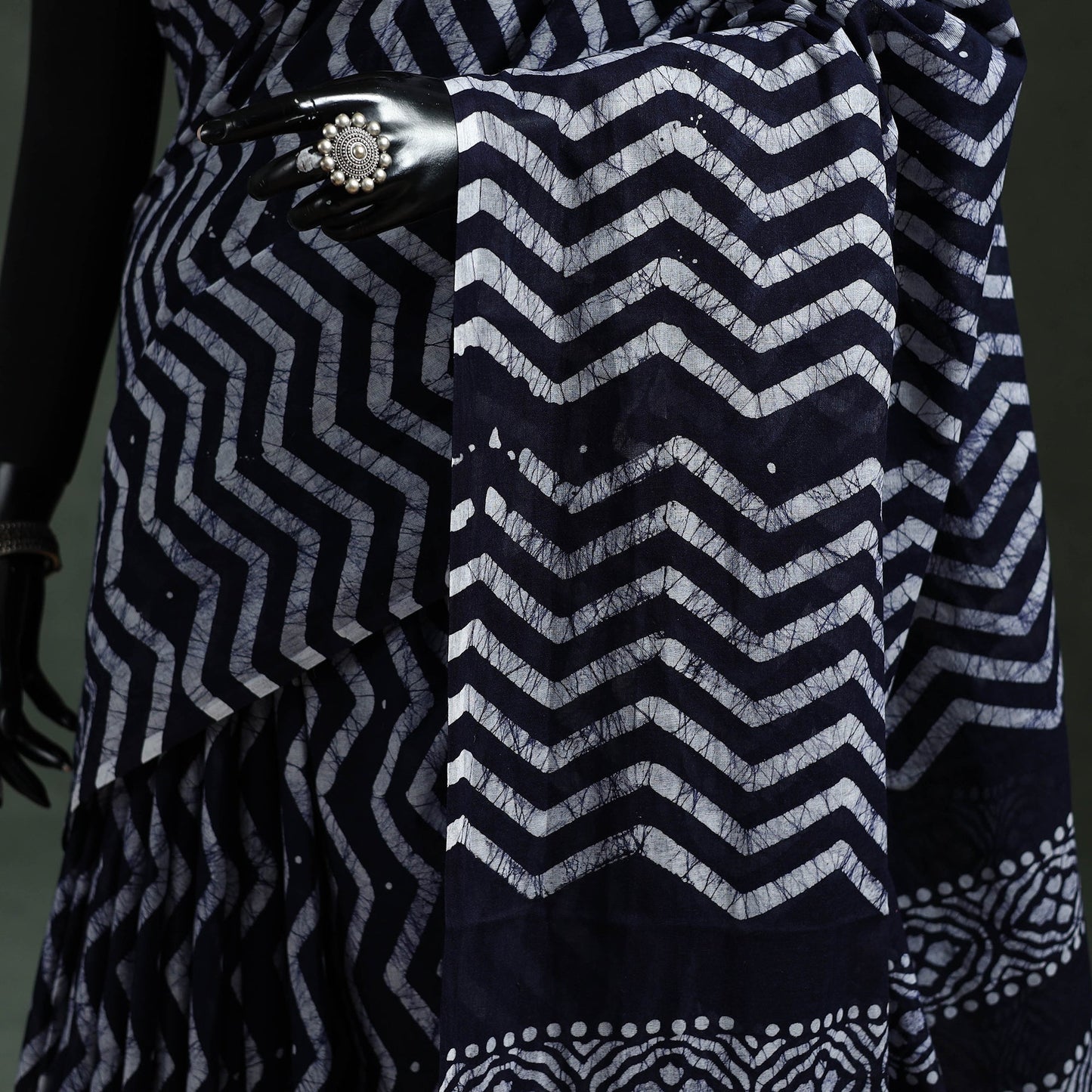 Pure mul cotton hand block batik print saree 38