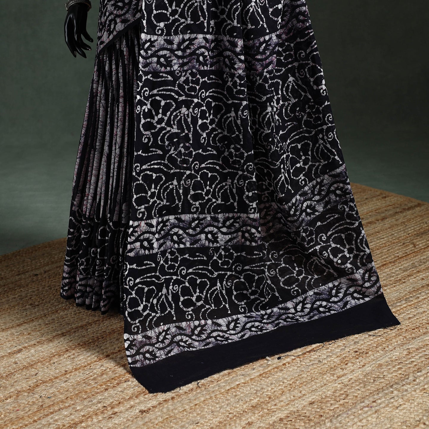 Pure mul cotton hand block batik print saree 50