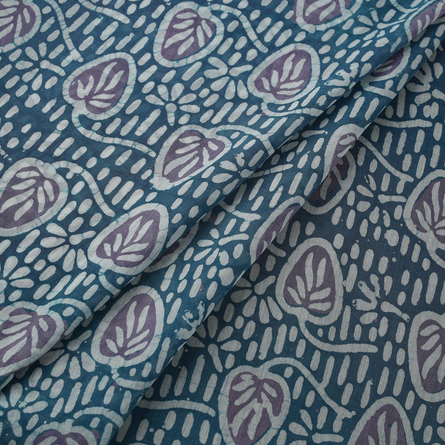 Pure mul cotton kutch hand block batik print fabric 05