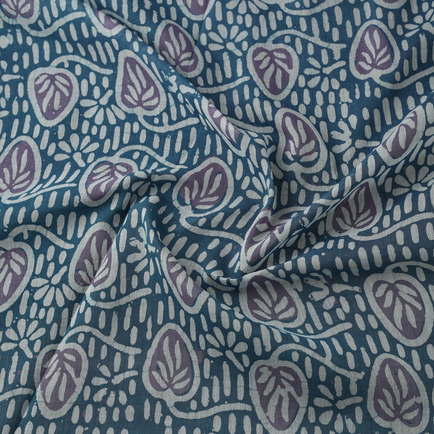 Pure mul cotton kutch hand block batik print fabric 05