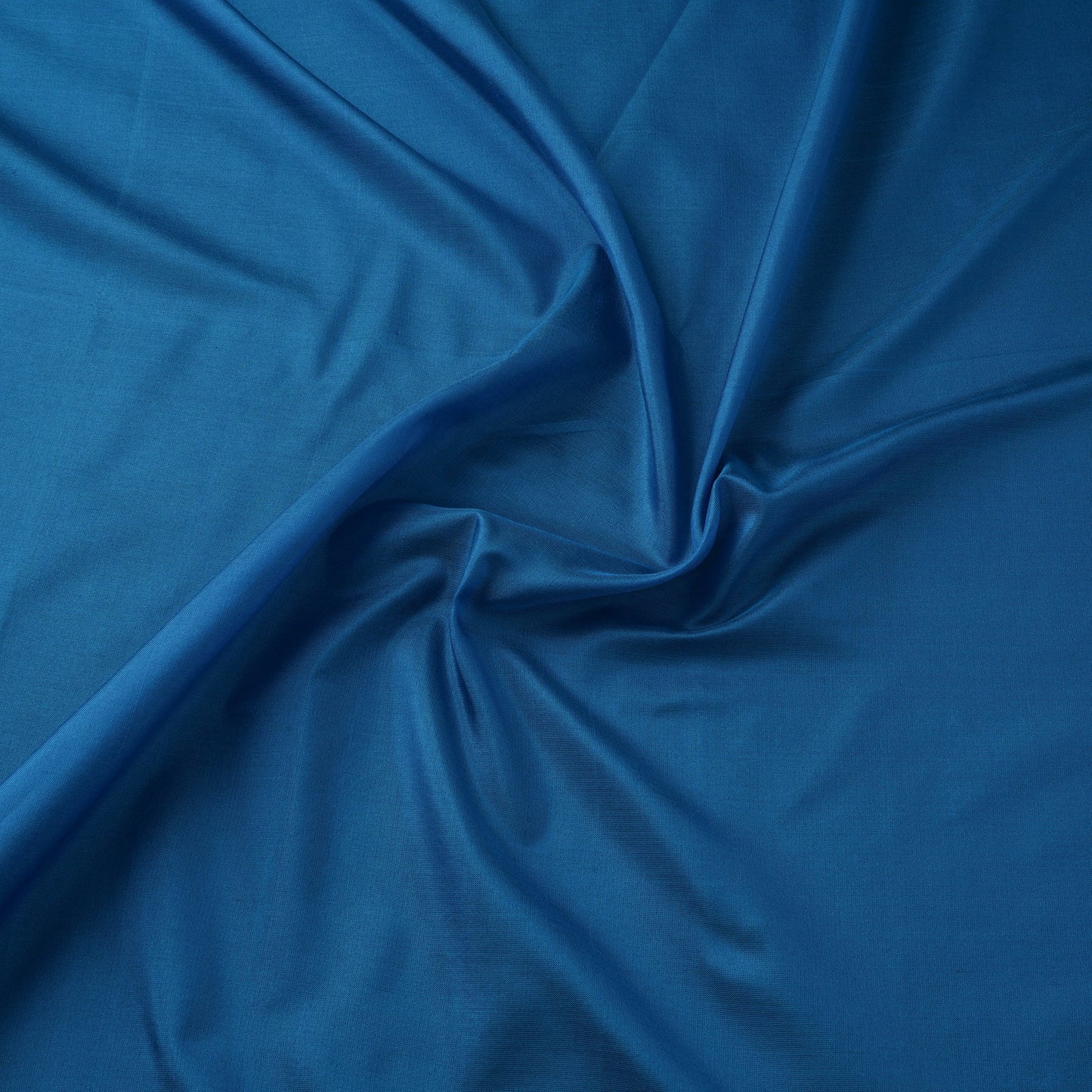 Blue - pure silk plain fabric 16 - handcrafted