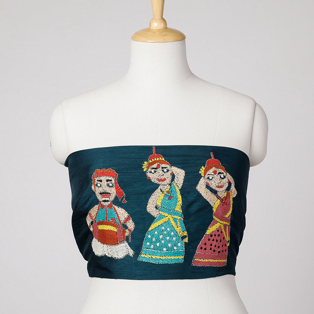 Kantha Embroidery Blouse Piece