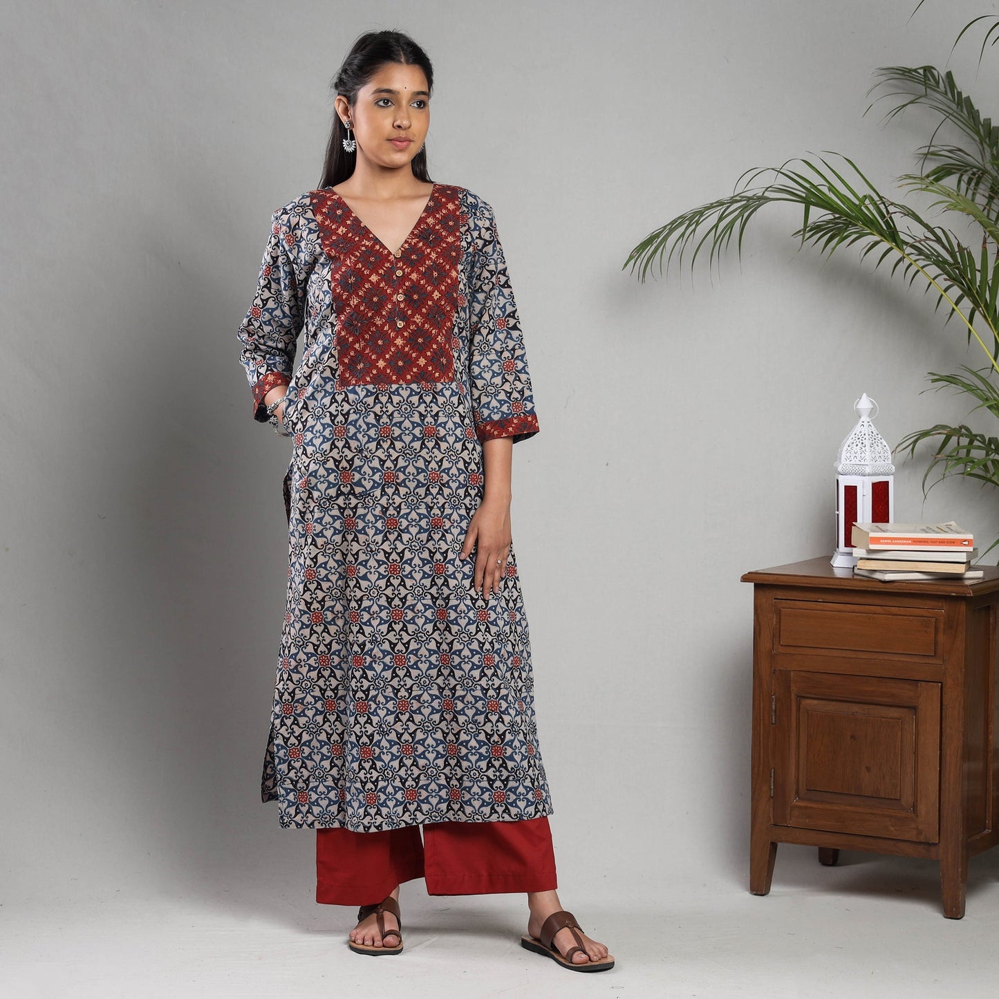 Ajrakh Kurta with Palazzo Set