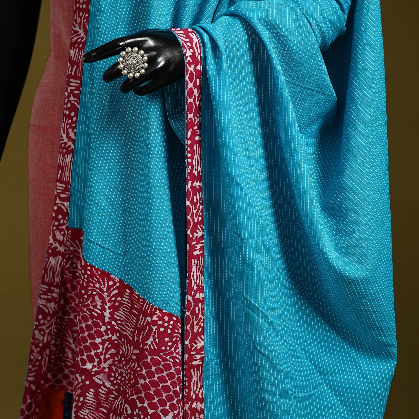 Running stitch with patchwork cotton dupatta 14