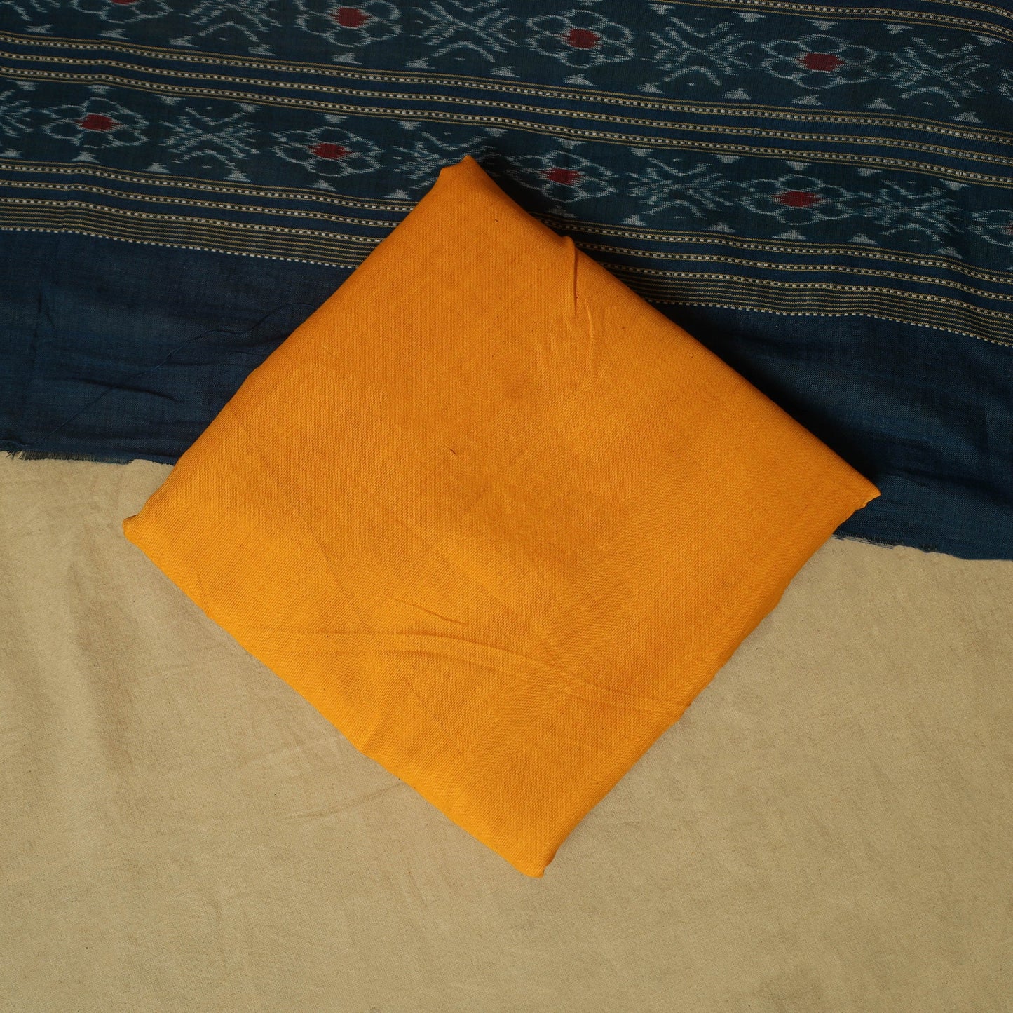 Sambalpuri ikat handloom cotton 3pc unstitched dress