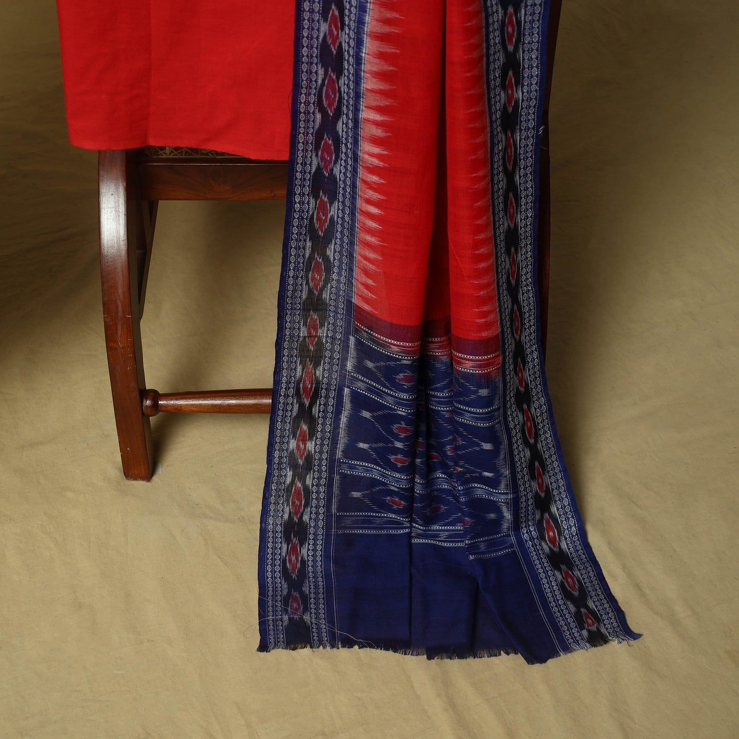 Sambalpuri ikat handloom cotton 3pc unstitched dress