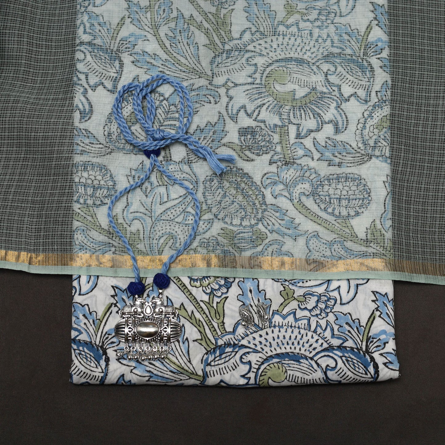 Sanganeri cotton 2pc unstitched dress material