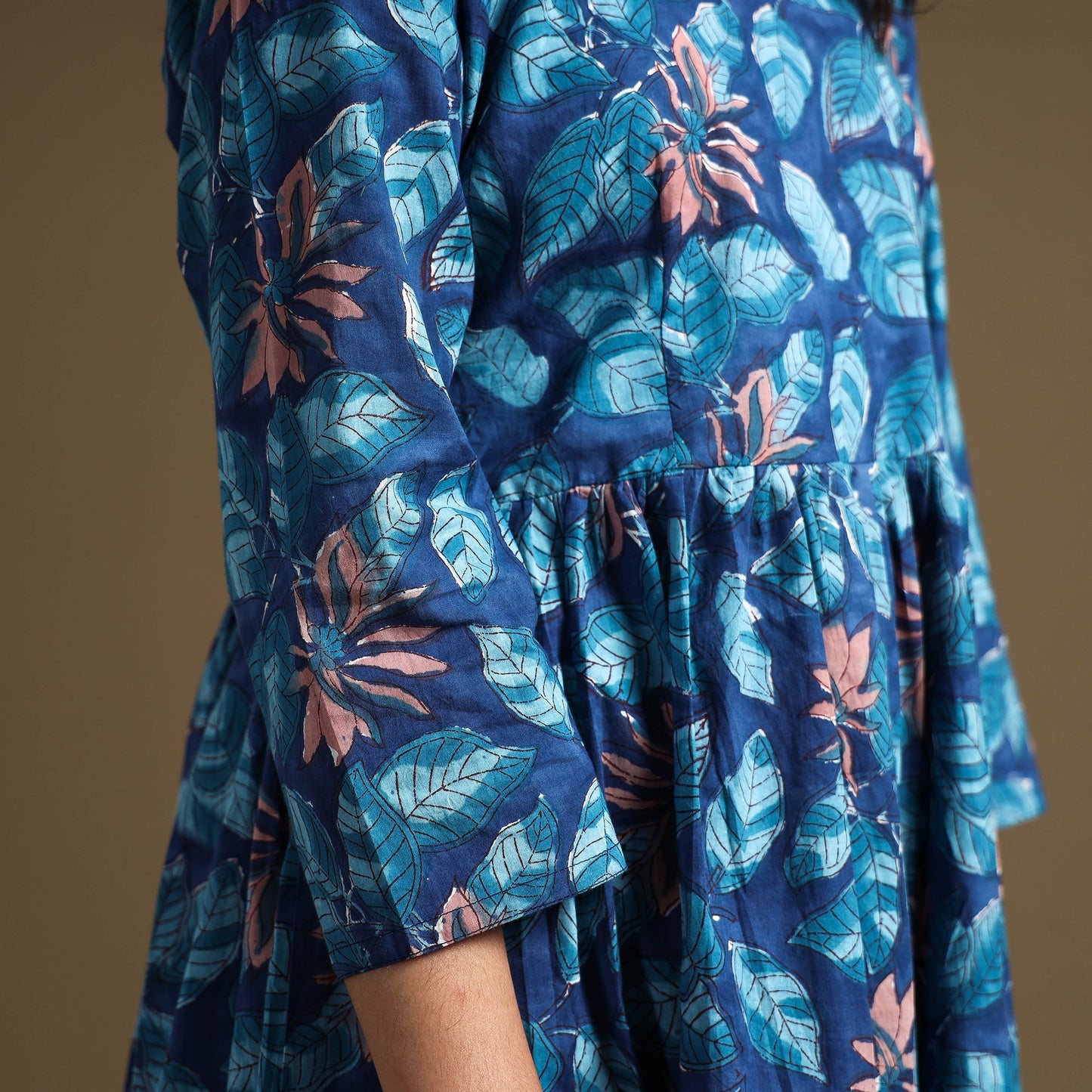 Buy Sanganeri Block Printed Cotton Flared Dress Online at iTokri.com