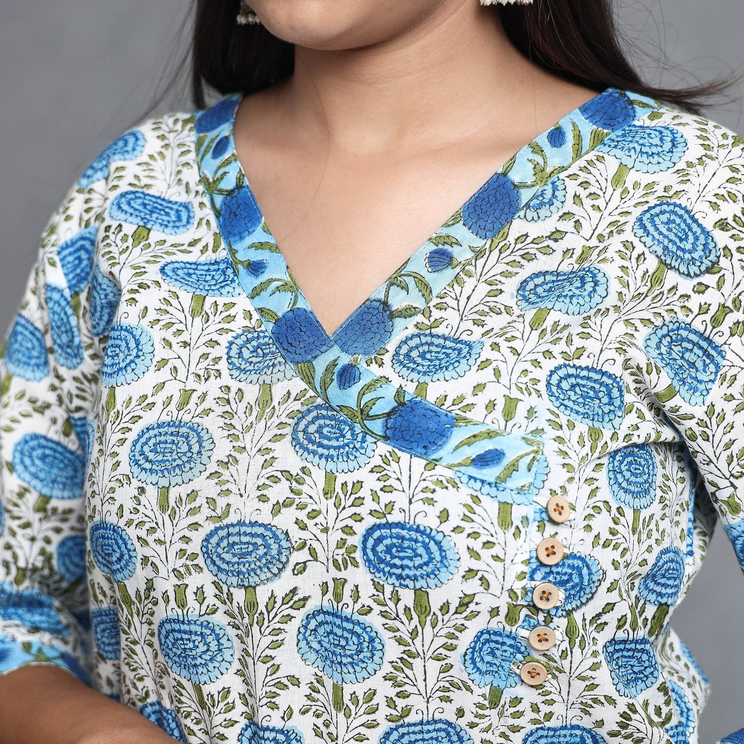 Sanganeri Kurta with Palazzo & Dupatta Set