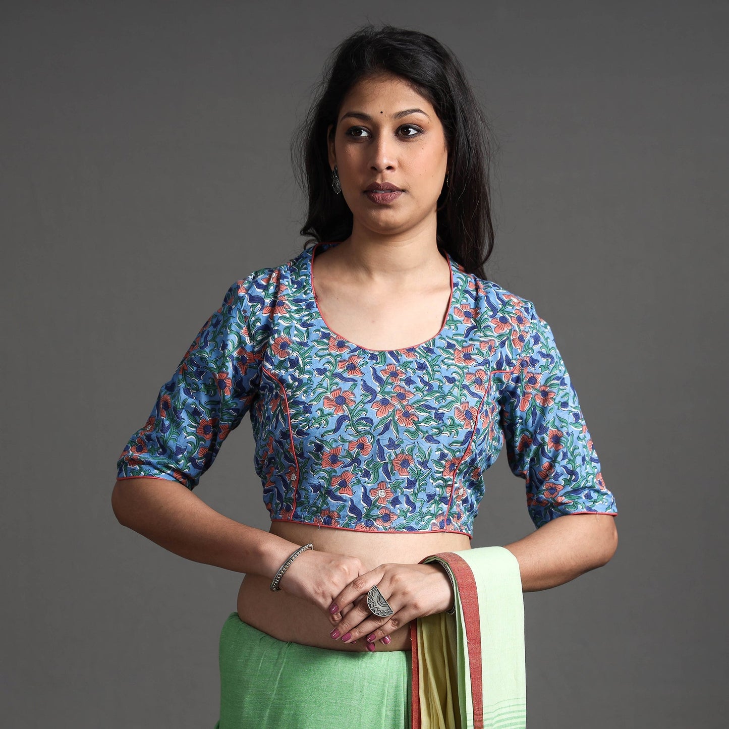 Sanganeri Stitched Blouse
