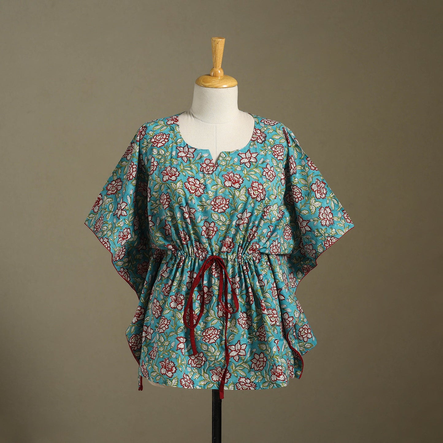 Sanganeri Block Print Cotton Kaftan (Short)