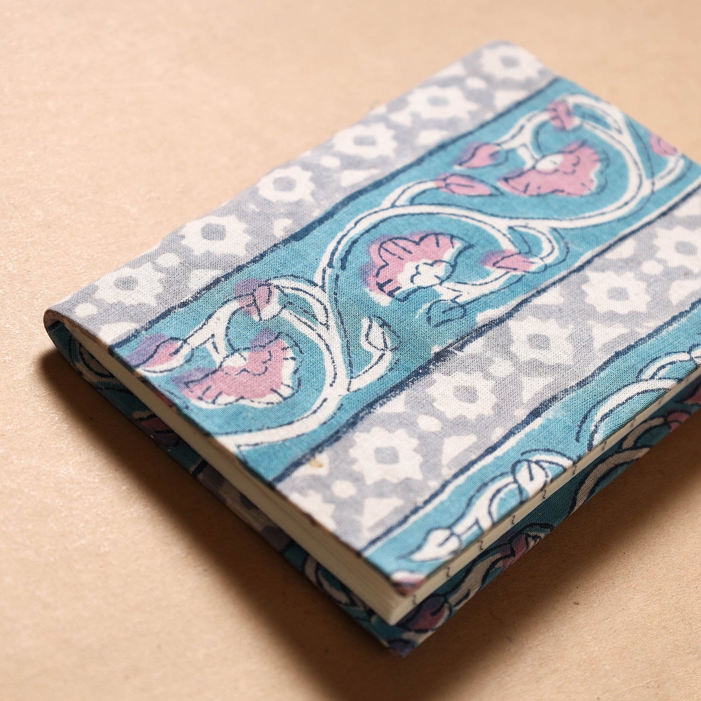Sanganeri Fabric Cover Handmade Paper Notebook