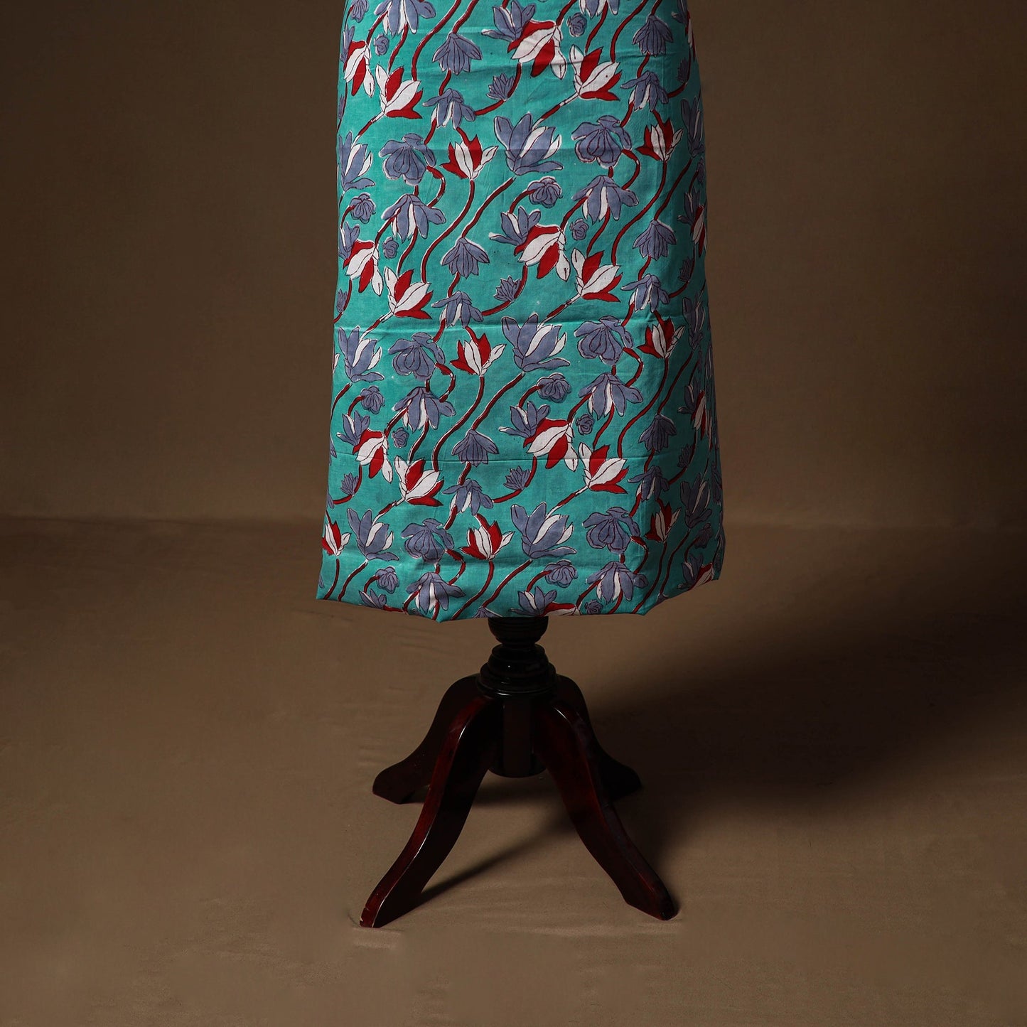 Blue - sanganeri hand block print cotton 2pc unstitched