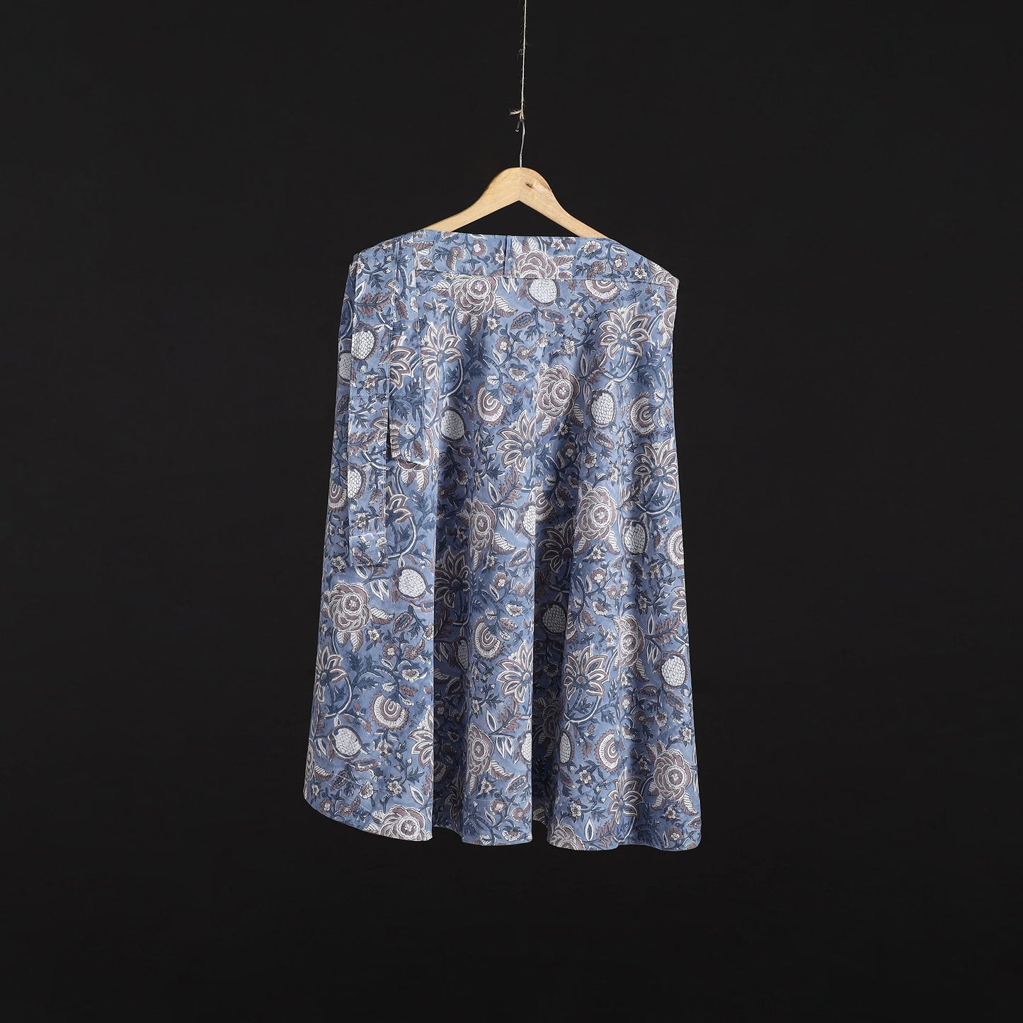 Sanganeri hand cotton wrap around skirt 49 - handcrafted