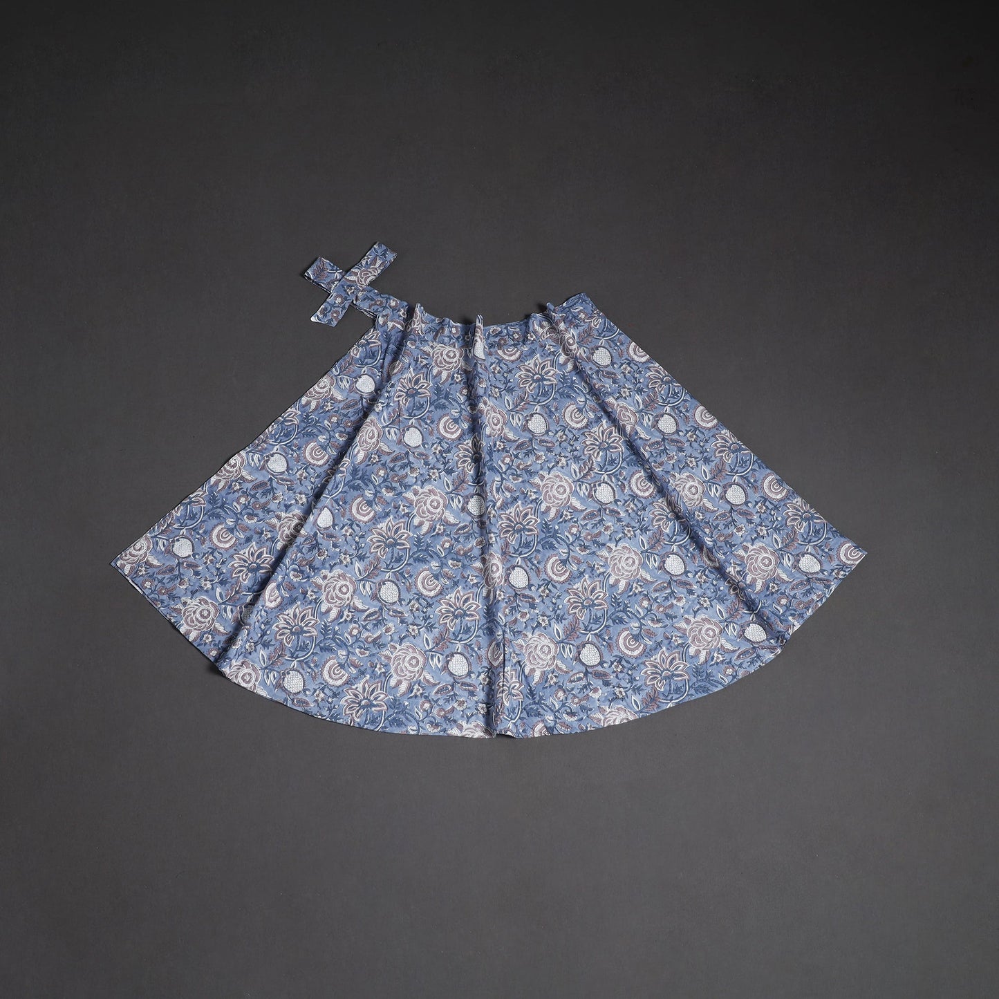 Sanganeri hand cotton wrap around skirt 49 - handcrafted