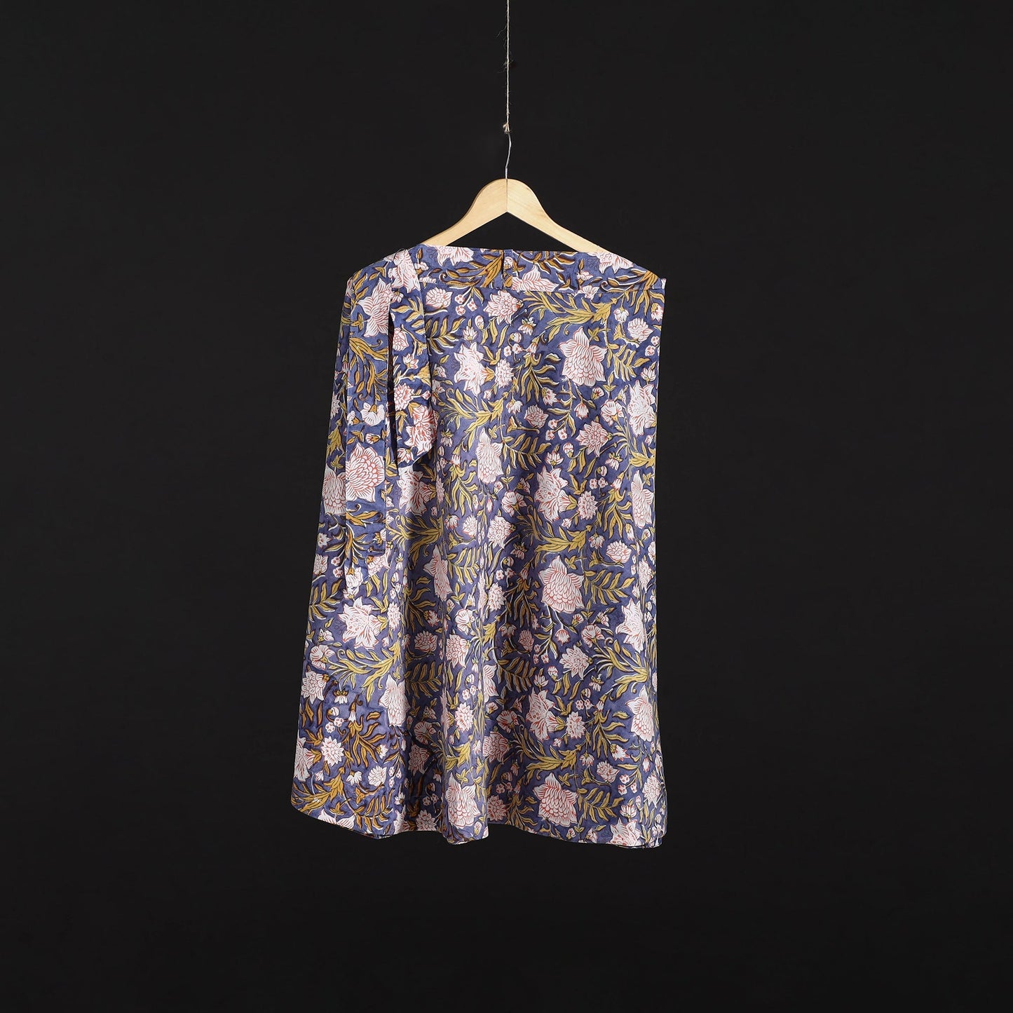 Sanganeri hand cotton wrap around skirt 57 - handcrafted