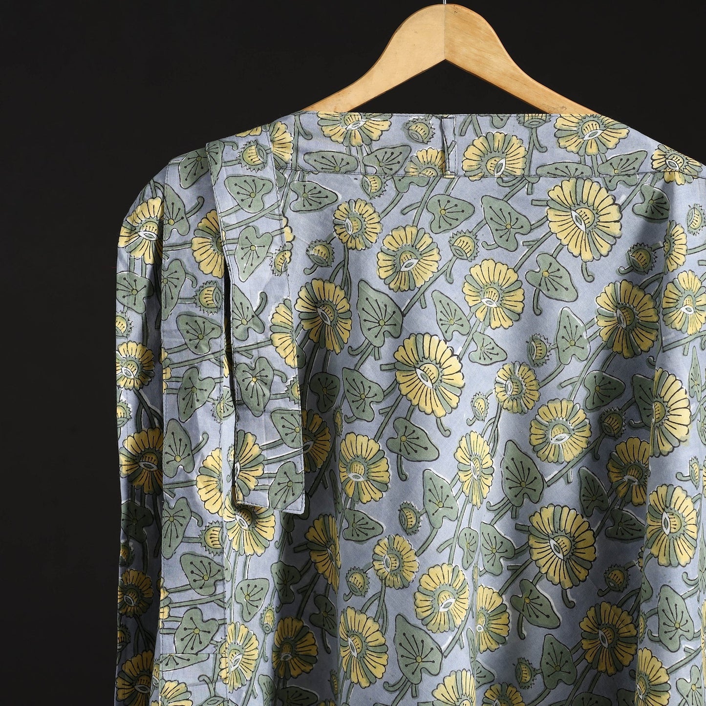 Sanganeri hand cotton wrap around skirt 75 - handcrafted