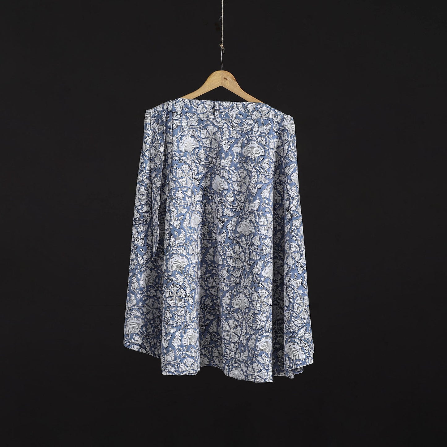 Sanganeri hand cotton wrap around skirt 84 - handcrafted