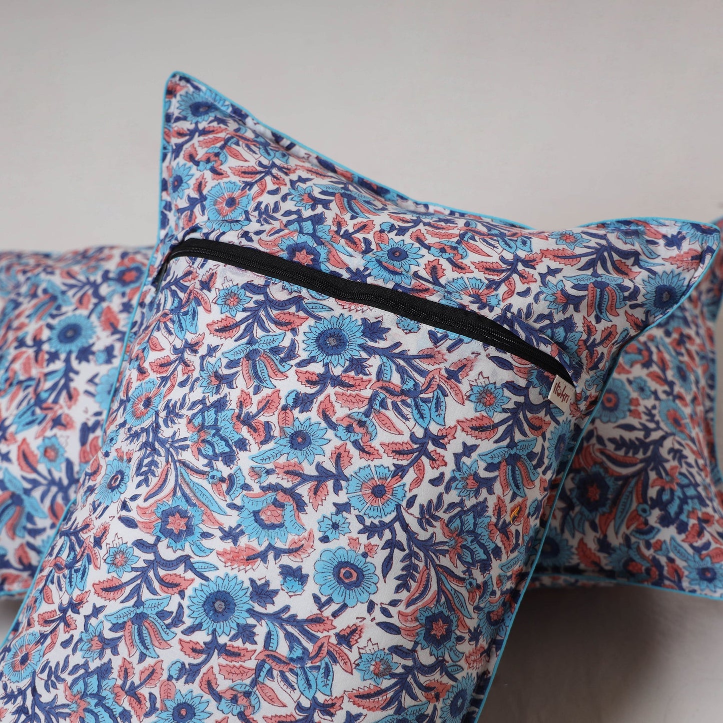 Sanganeri hand block print pillow cover (set of 2) 10
