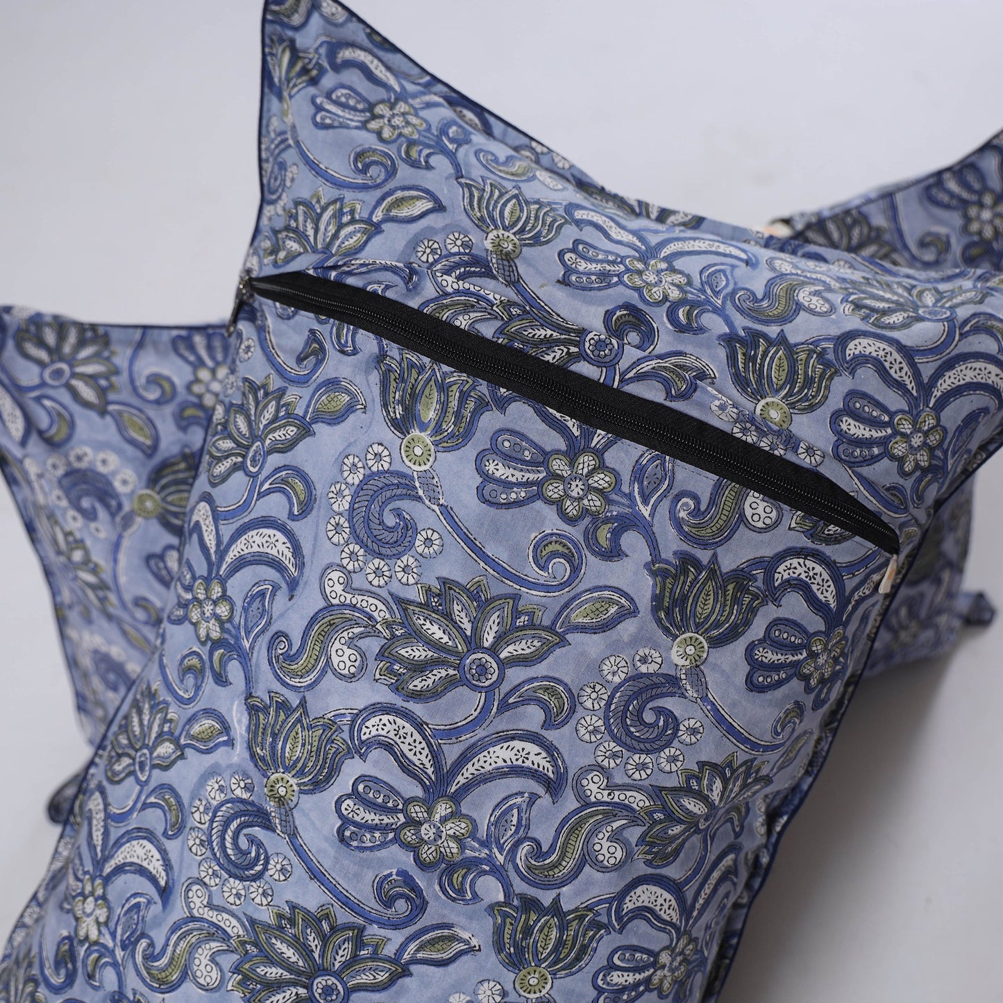 Sanganeri hand block print pillow covers (set of 2) 01