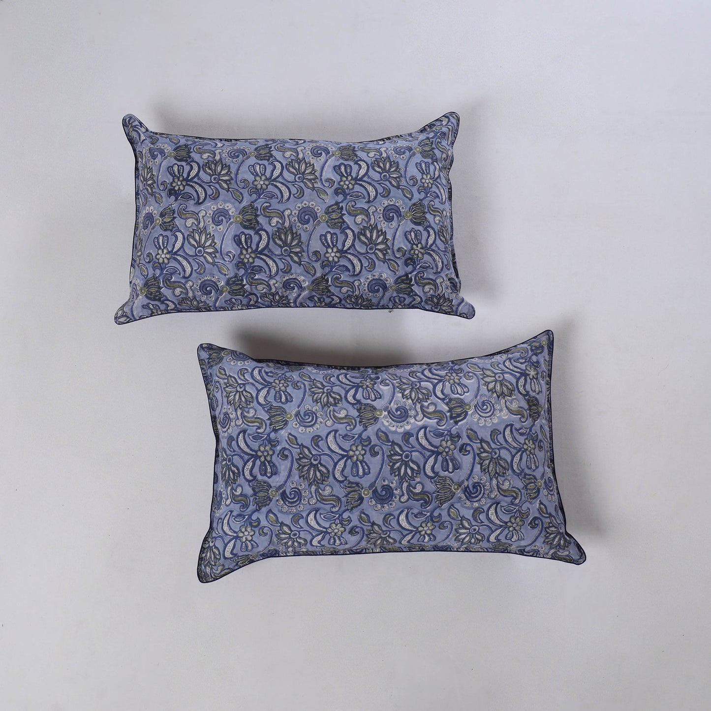Sanganeri hand block print pillow covers (set of 2) 01