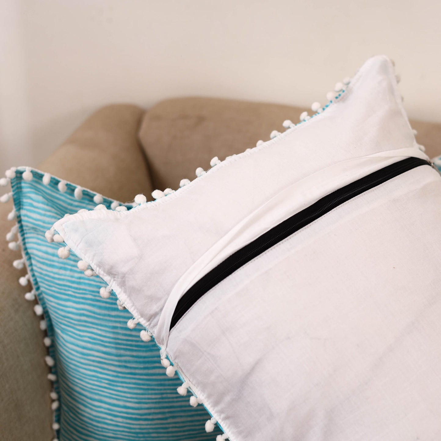 Sanganeri hand pillow covers (set of 2) 40 - handcrafted