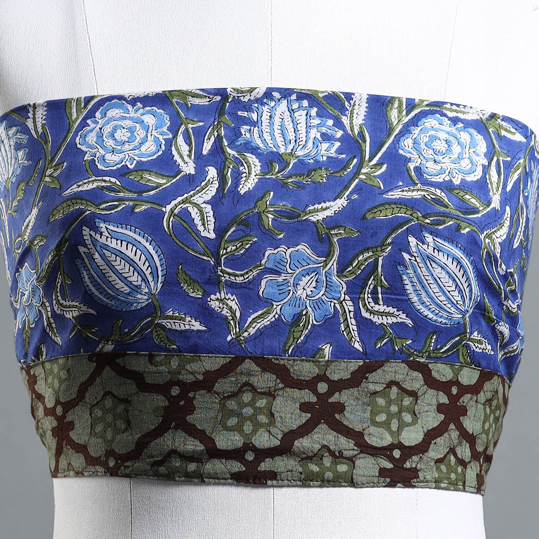 Buy Sanganeri Block Printed Cotton Blouse Piece