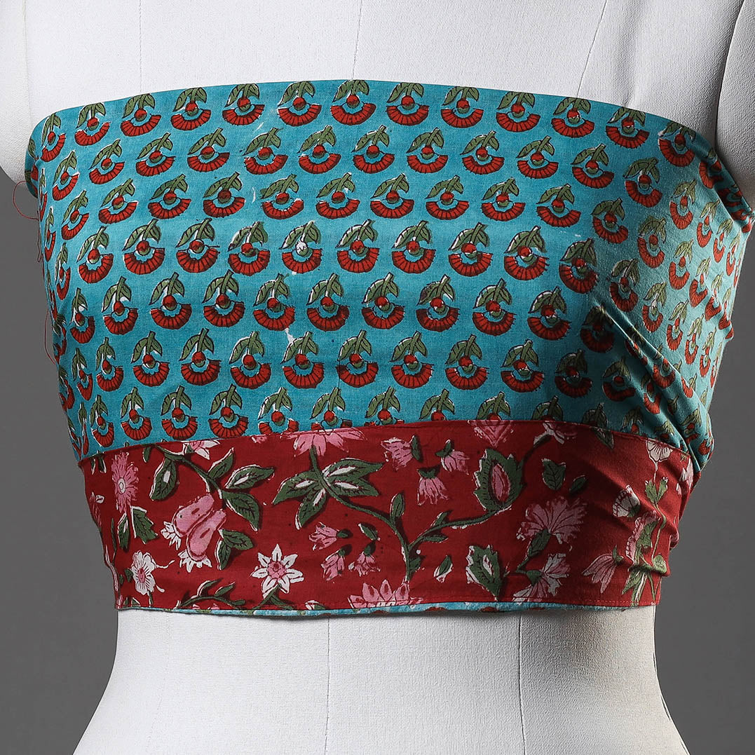 block printed blouse piece