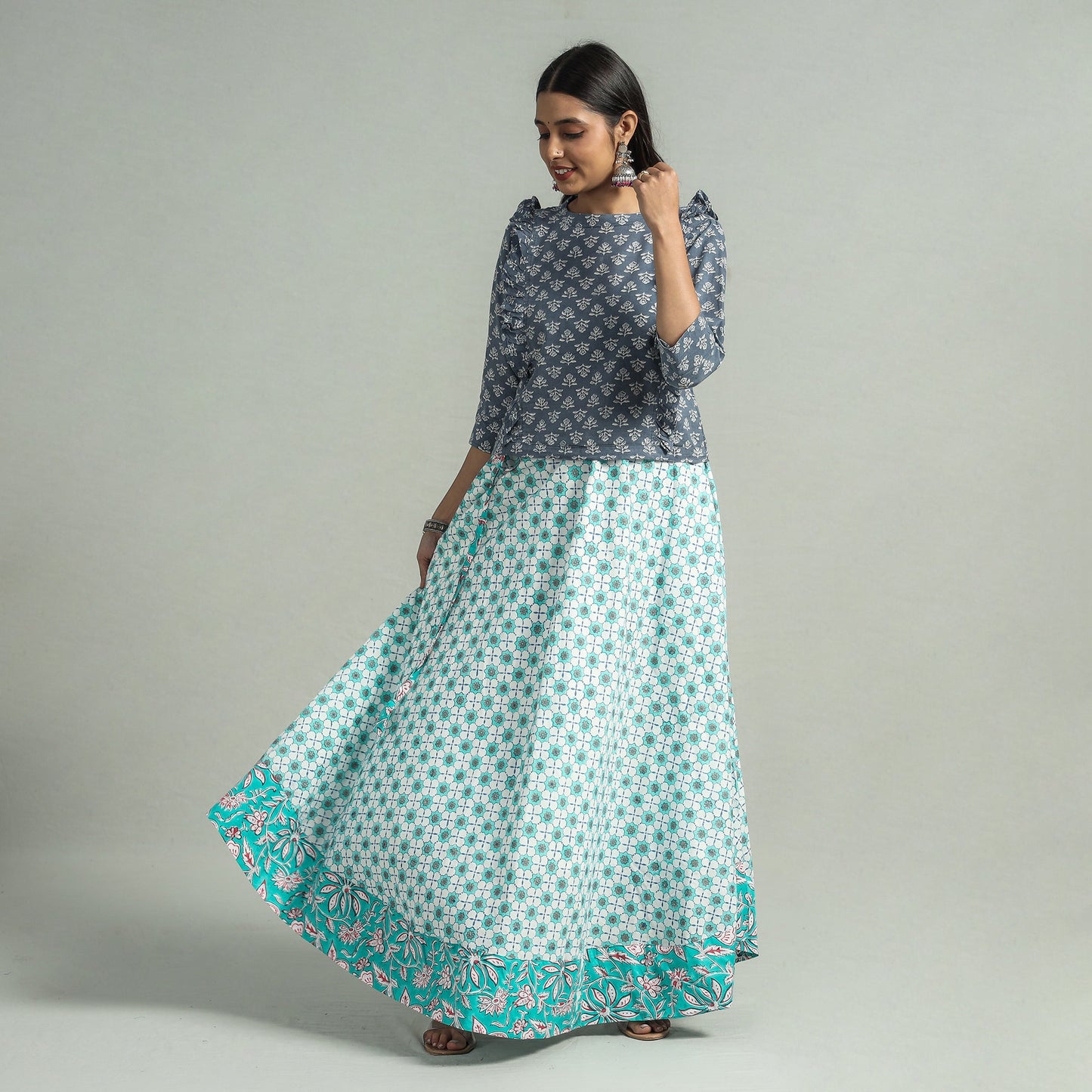 sanganeri cotton skirt