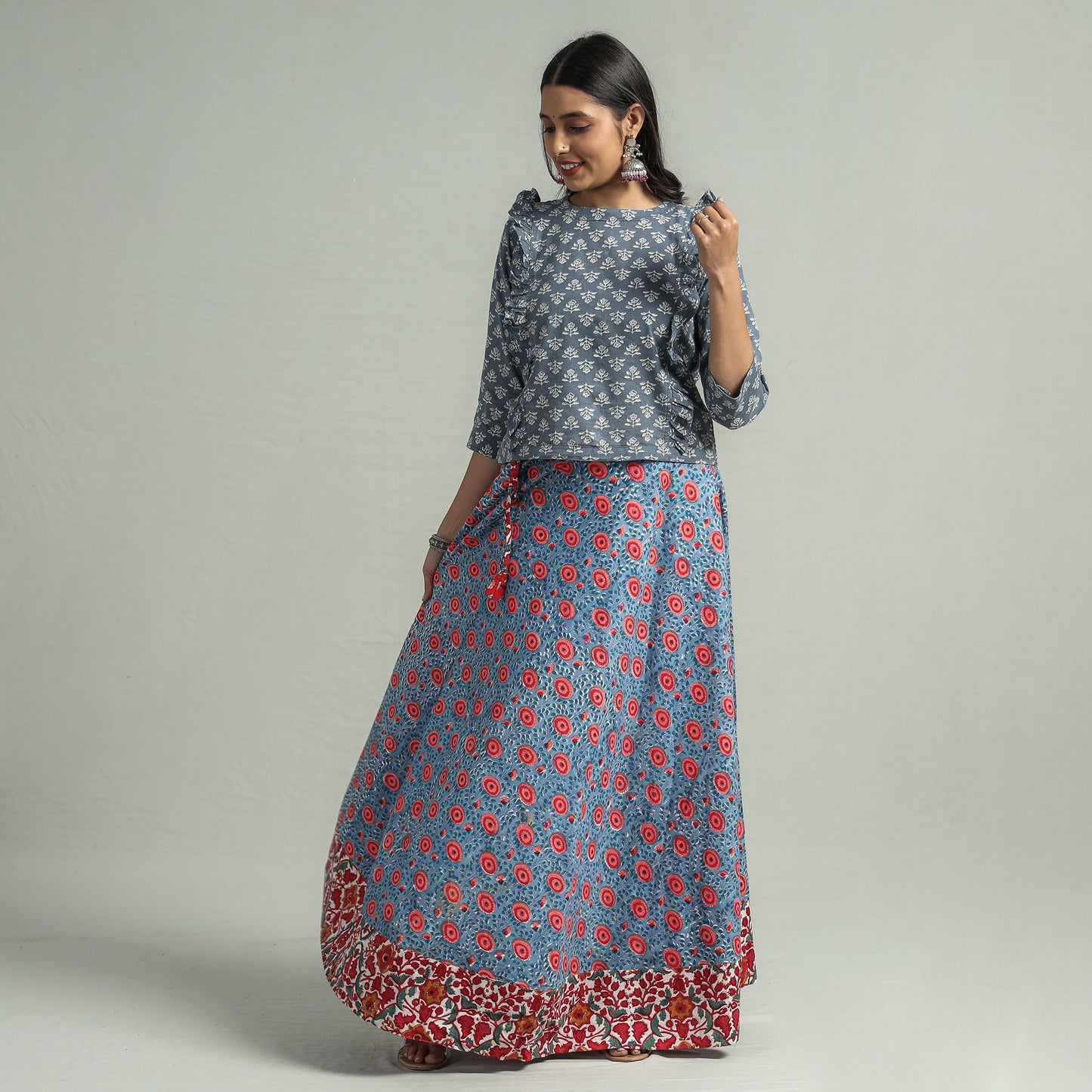 sanganeri cotton skirt