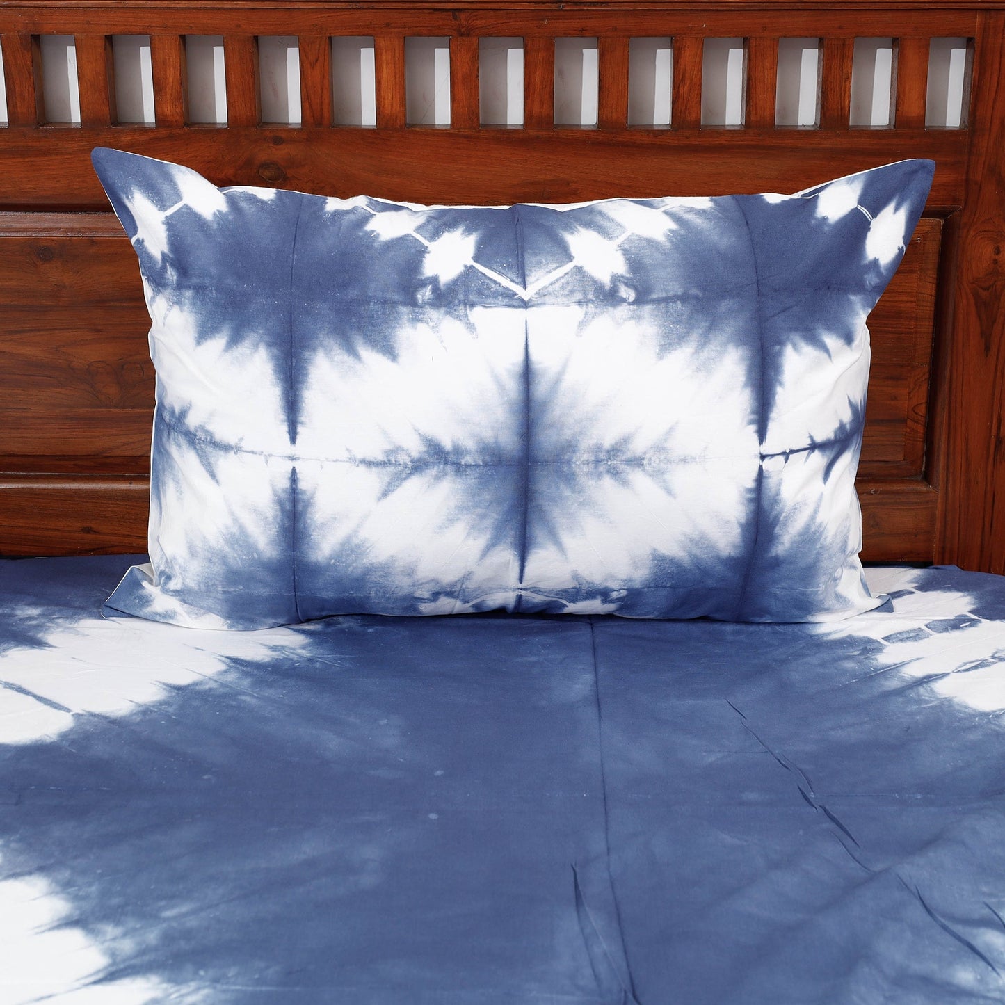 Tie & Dye Cotton Double Shibori Bed Sheet Set