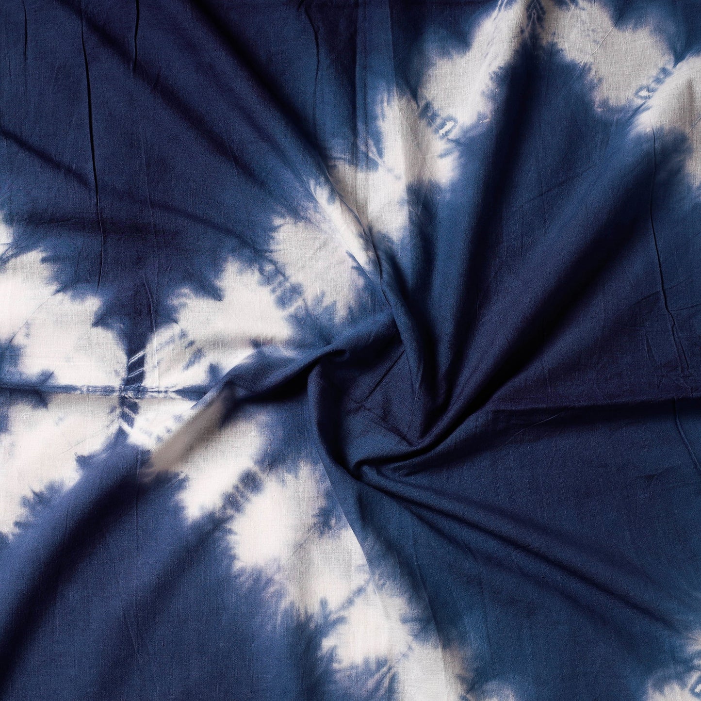 Blue Shibori Tie-Dye Precut Cotton Fabric
