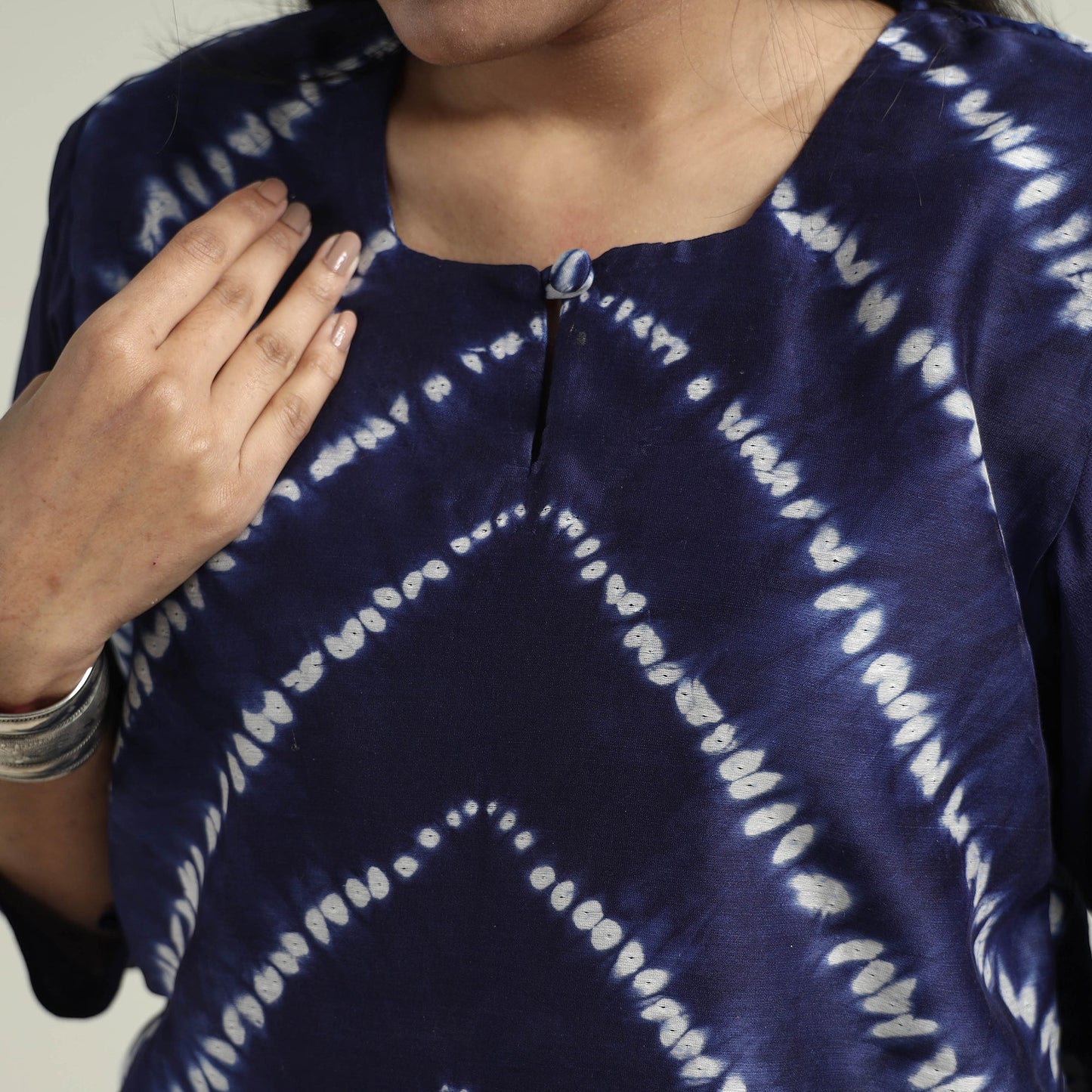 Shibori Kurta with Palazzo & Dupatta Set