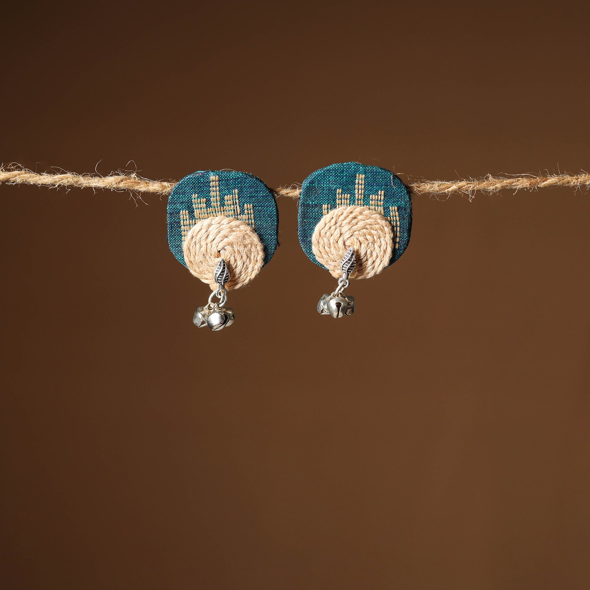 Blue - Handcrafted Fabart Earrings by Asalkaar