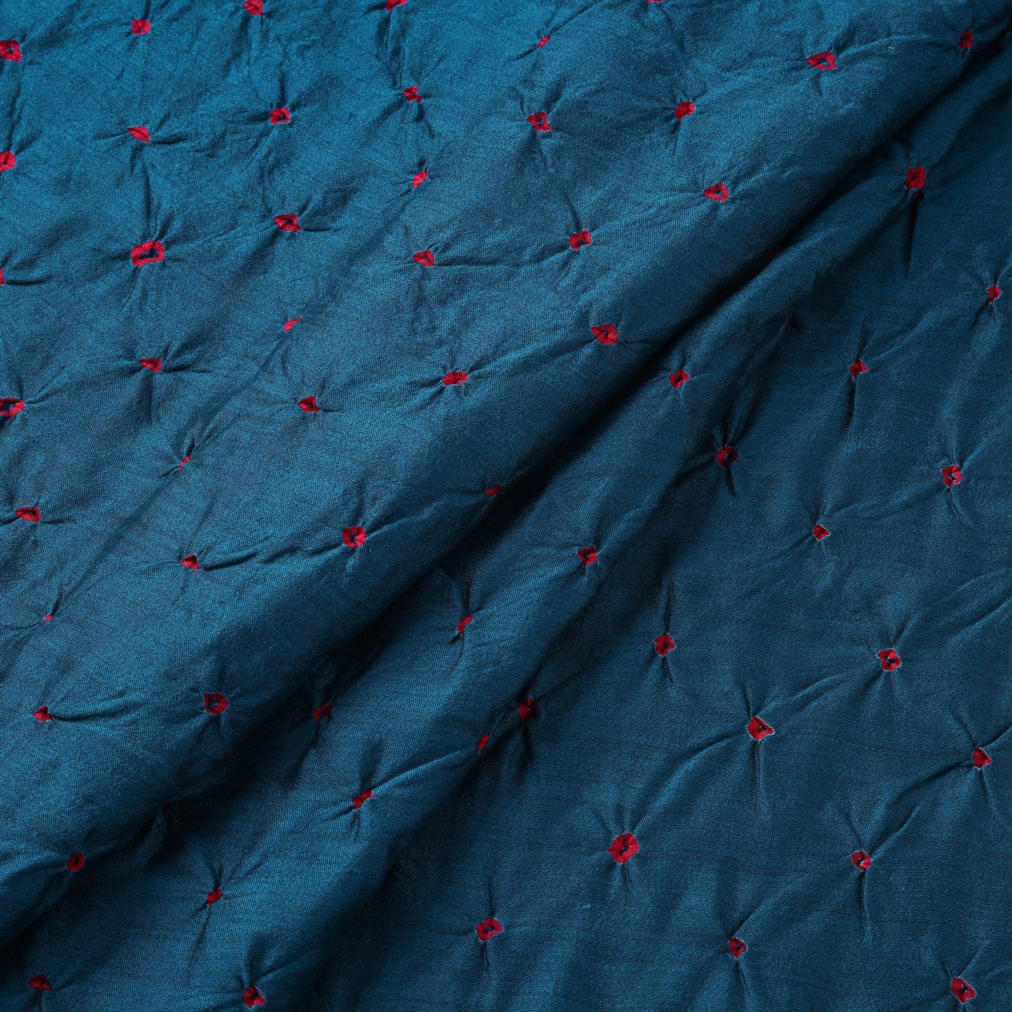 Silk tie-dye bandhani fabric with zari border 18