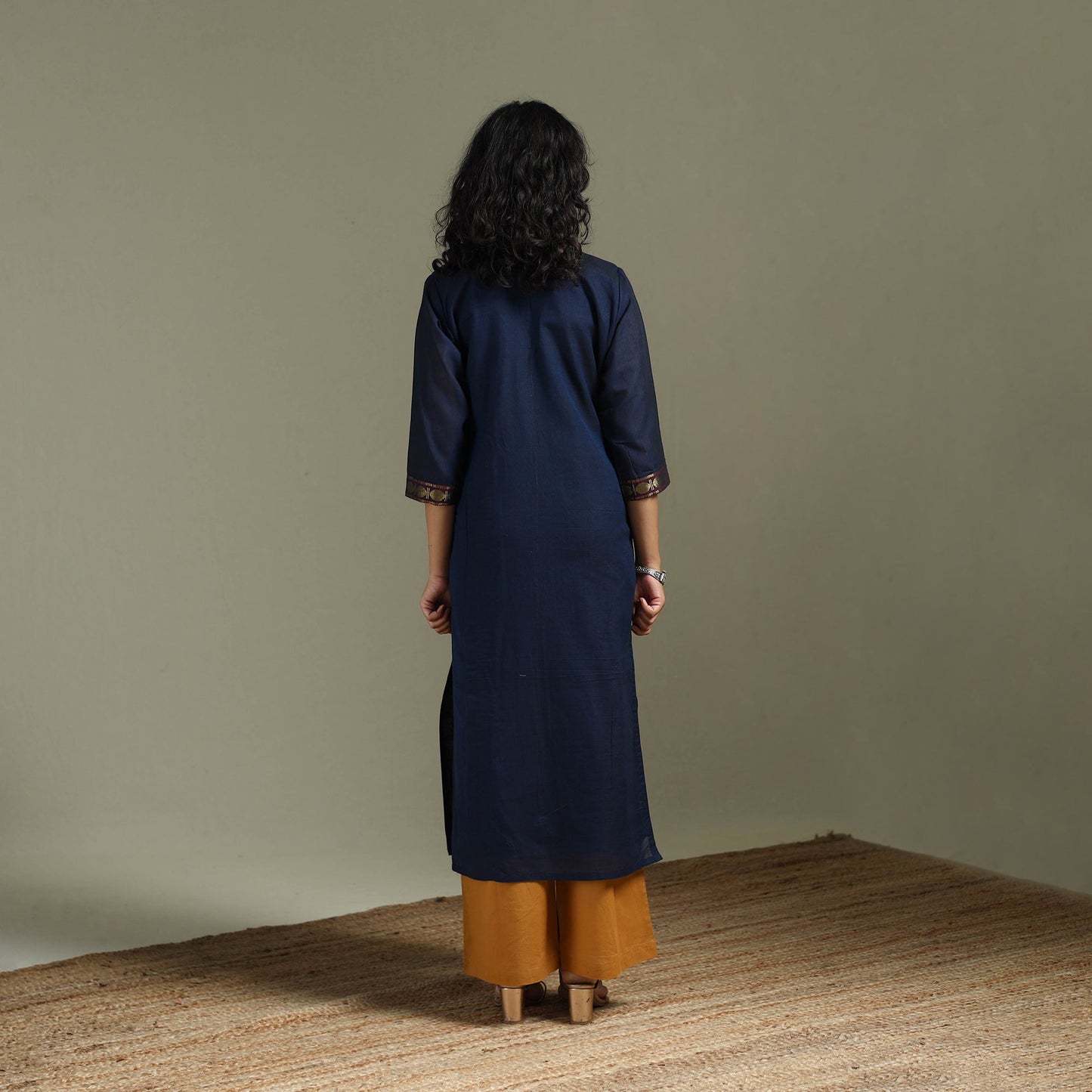 Straight cotton dharwad kurta for women 31 - handcrafted
