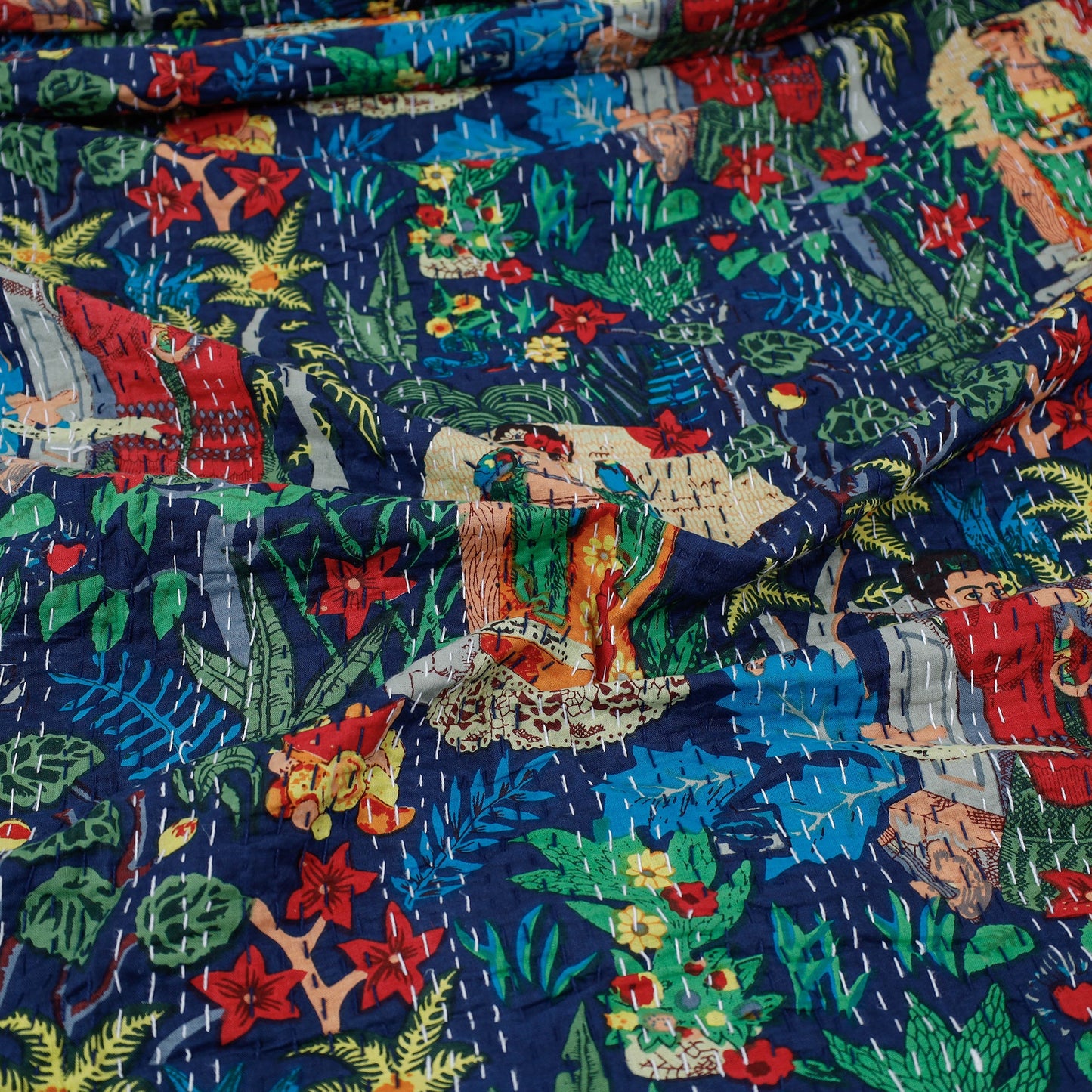 Buy Tagai Work Jaipur Hand Block Printed Cotton Double Bed Cover Online at iTokri.com