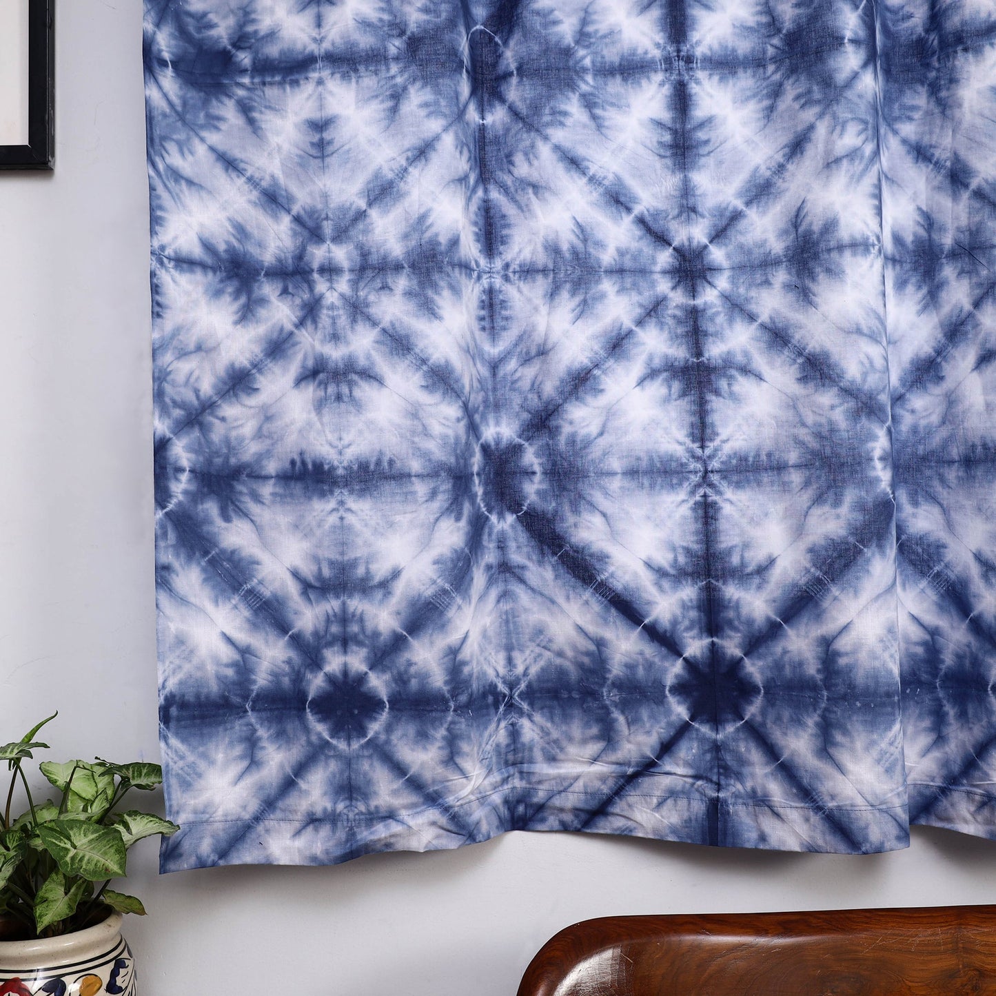 Tie & Dye Cotton Shibori Curtain for Window (Set of 2)