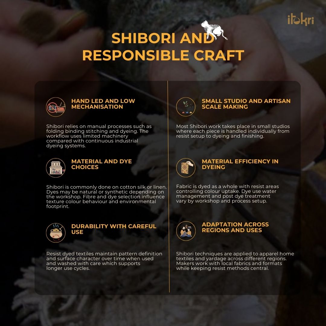 Blue - tie & dye cotton shibori cushion cover - handcrafted