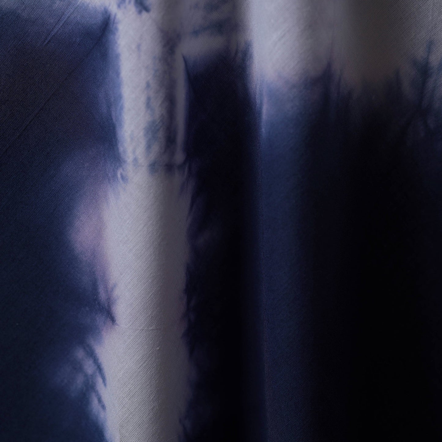 Black - tie-dye cotton shibori fabric 02 - handcrafted